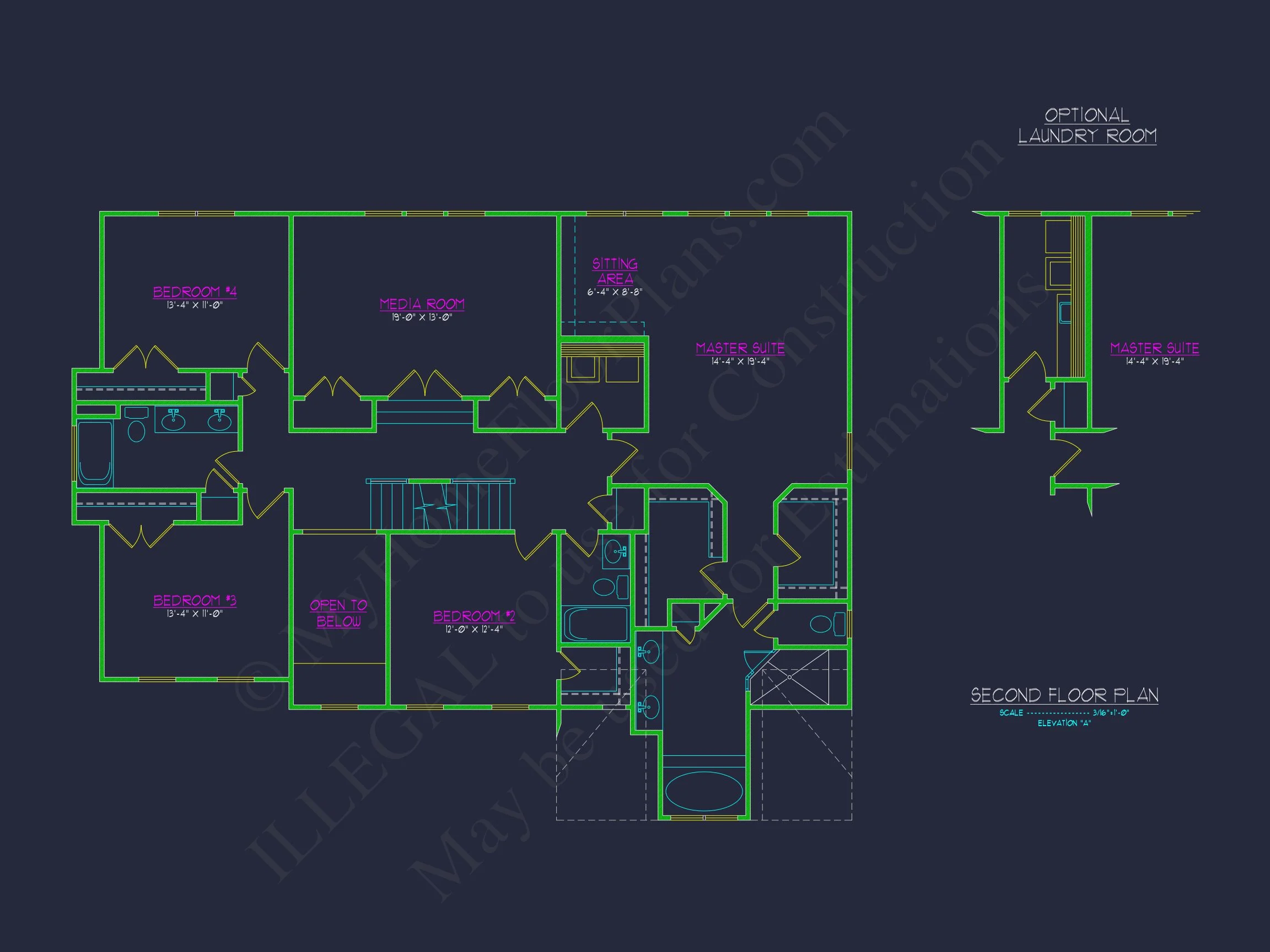 Stunning 5-Bedroom house Plan with Detailed CAD Architecture