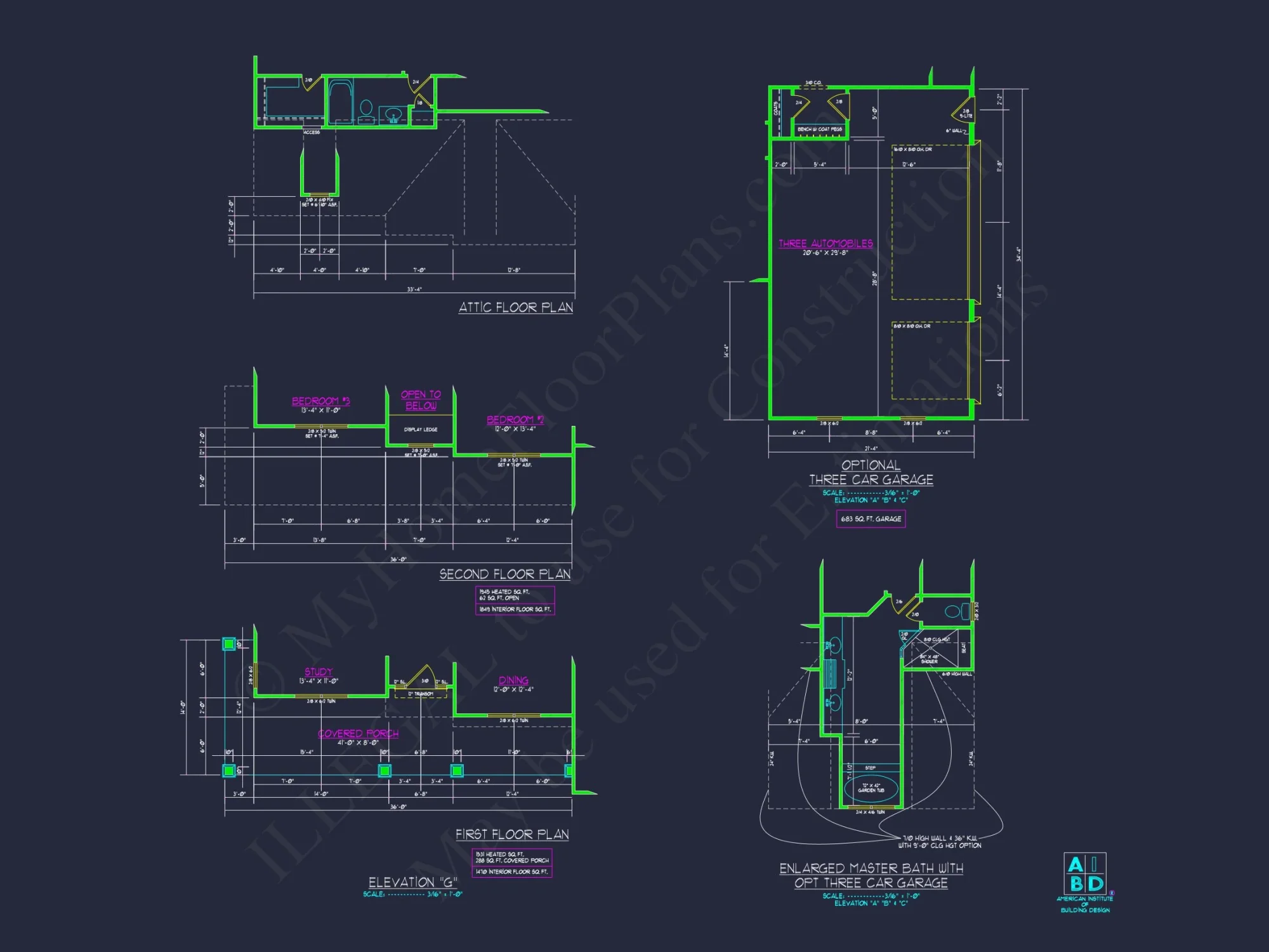 Stunning 5-Bedroom house Plan with Detailed CAD Architecture