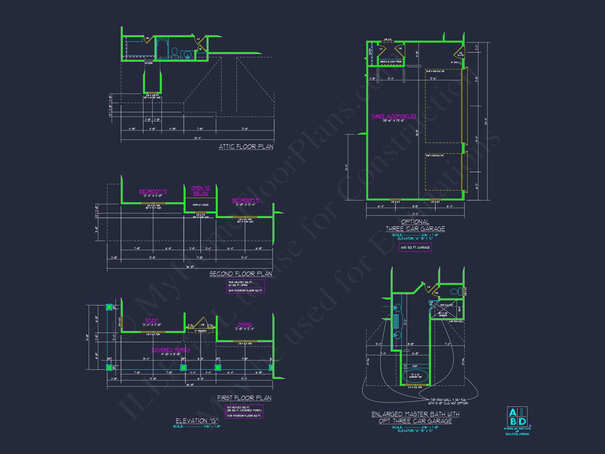 Stunning 5-Bedroom house Plan with Detailed CAD Architecture