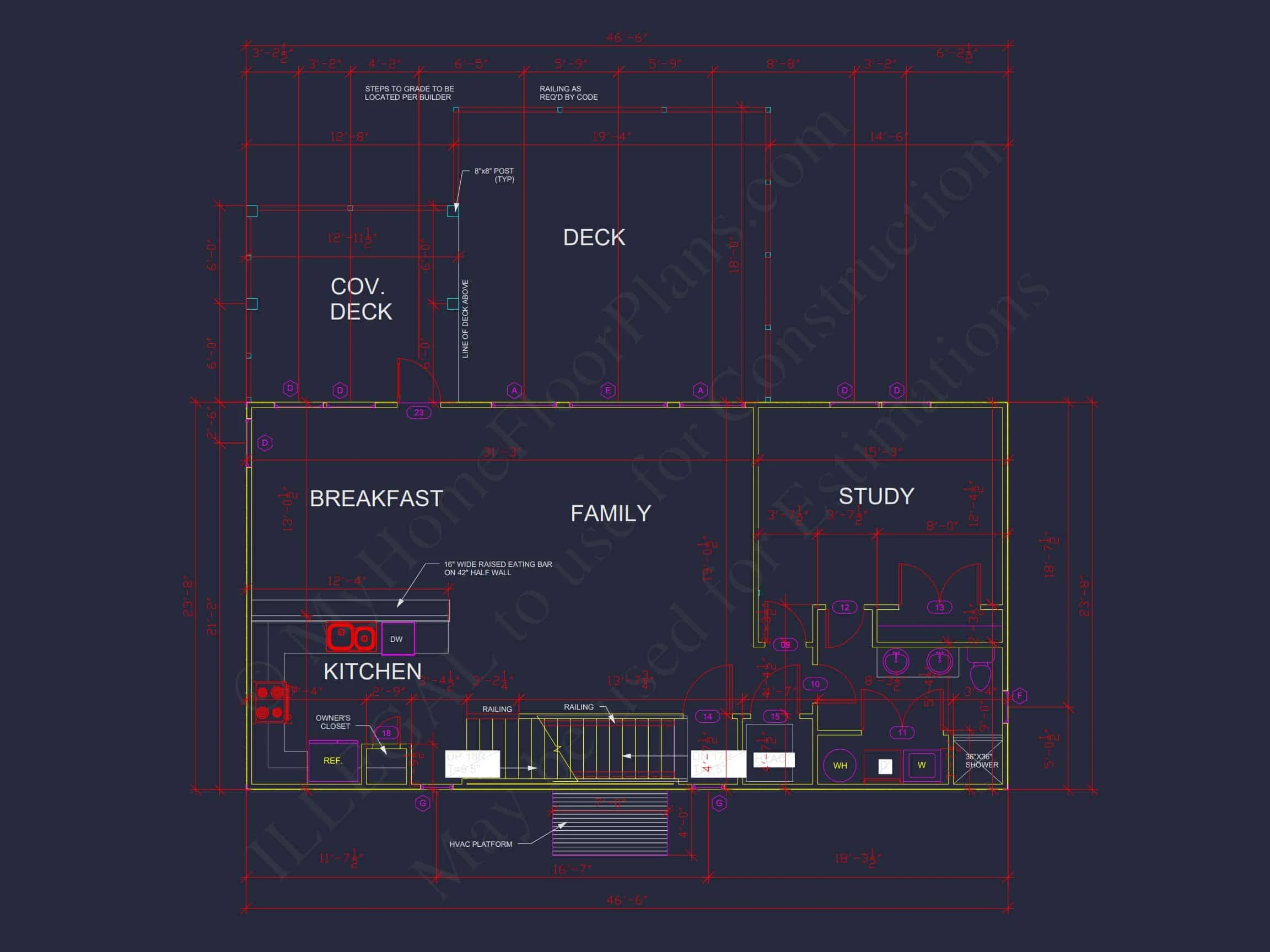 Modern Coastal house Plan with Open Concept and Ocean Views