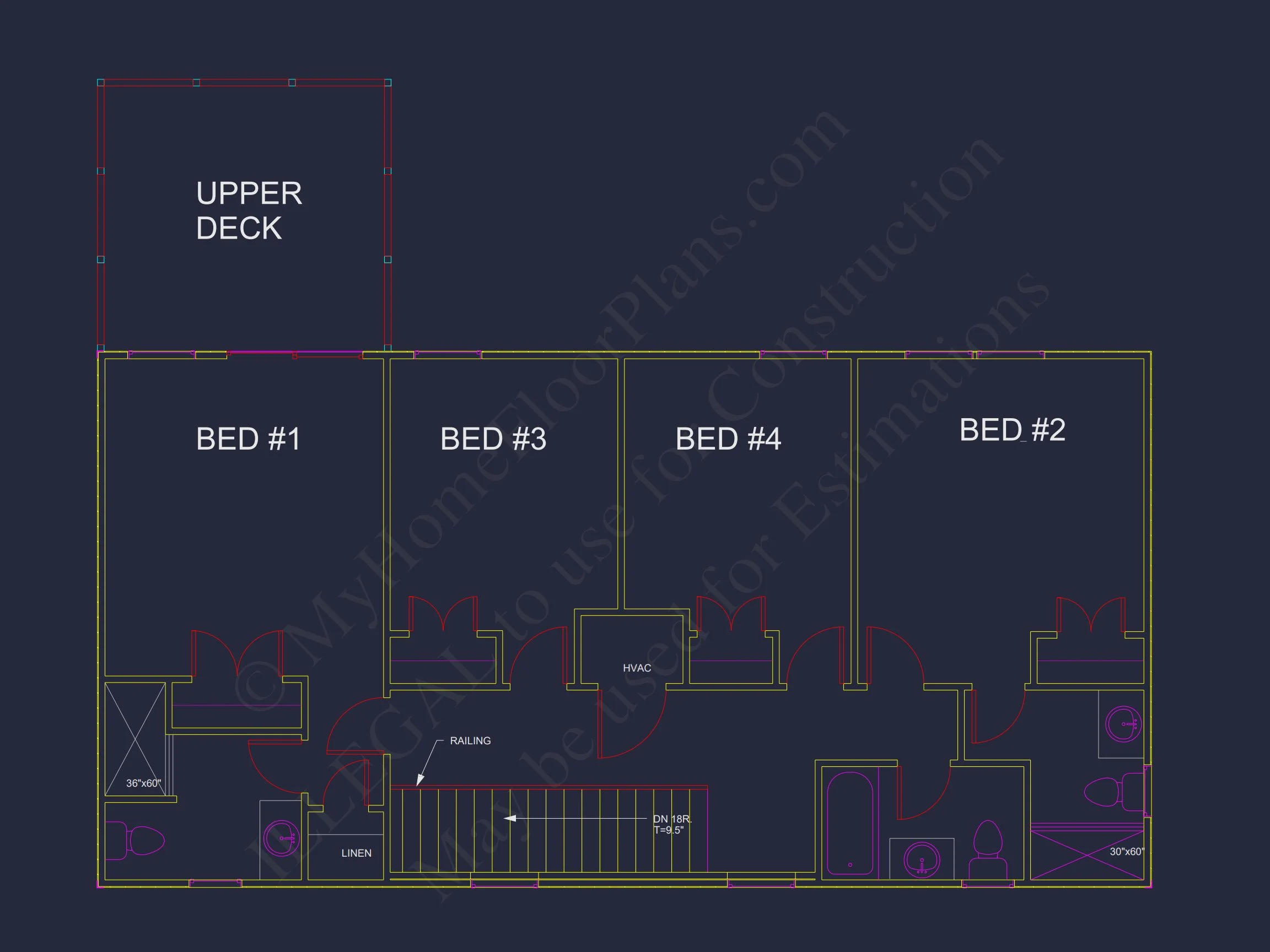 Modern Coastal house Plan with Open Concept and Ocean Views