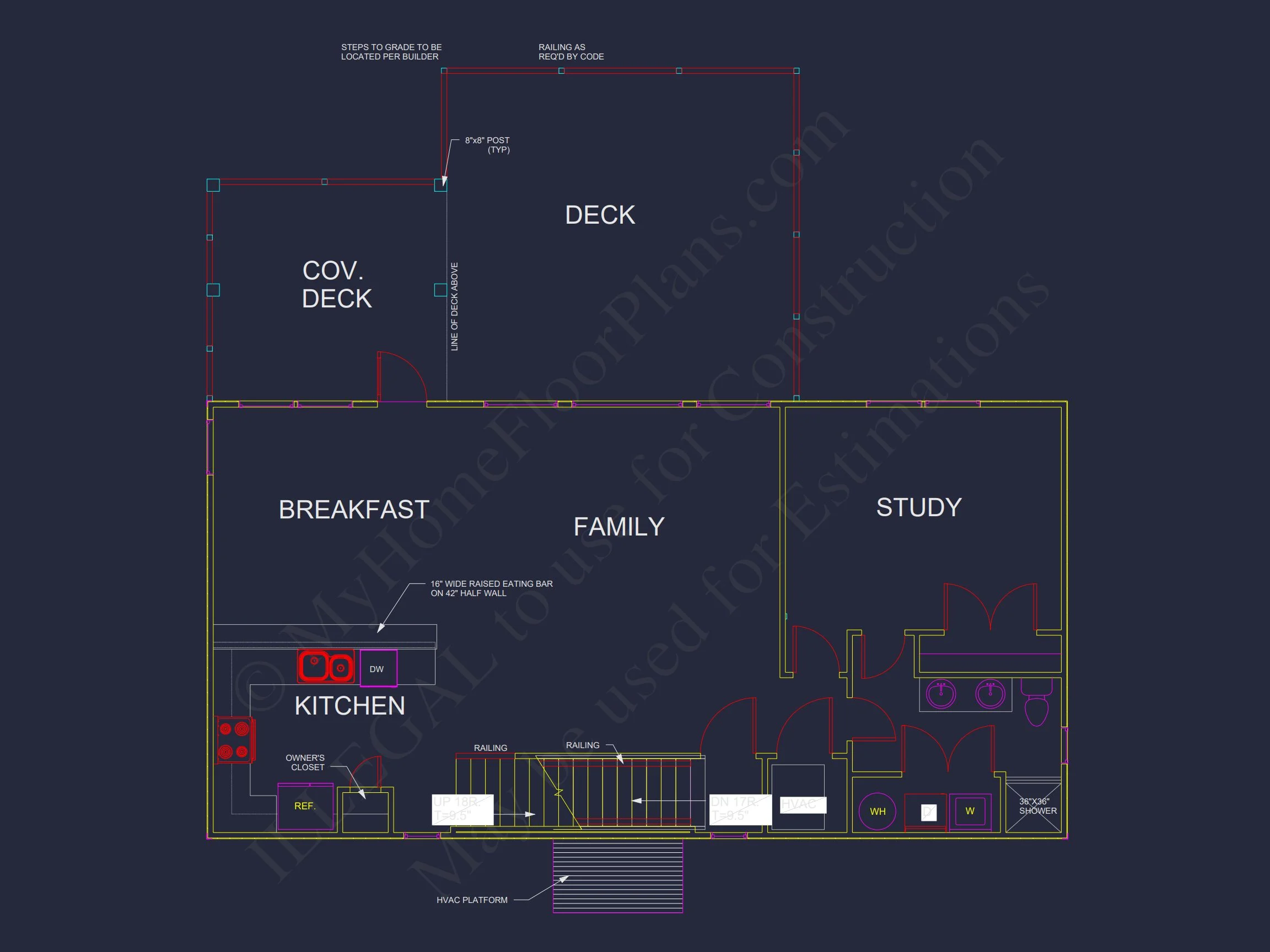 Modern Coastal house Plan with Open Concept and Ocean Views