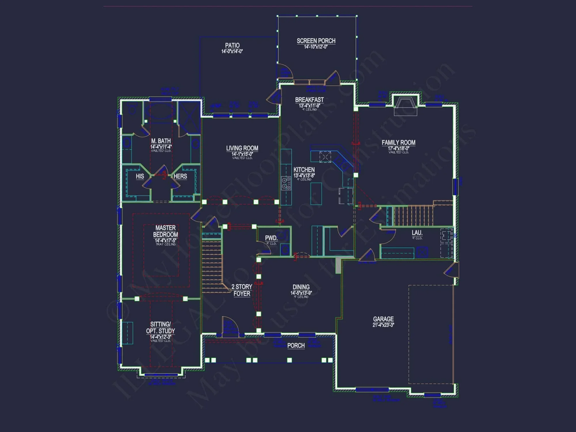 2-Story CAD Blueprint Designs