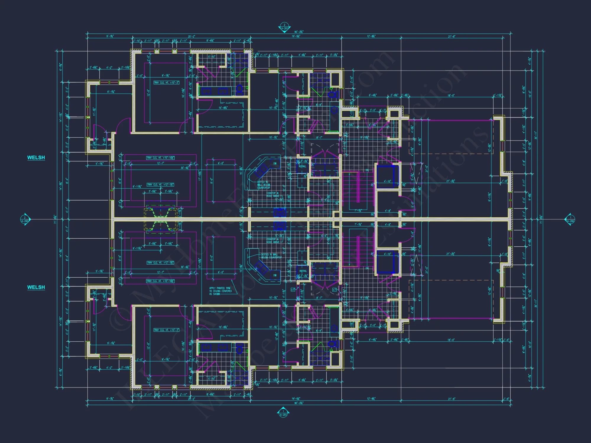 Modern Duplex house Plan – Spacious CAD Floor Designs