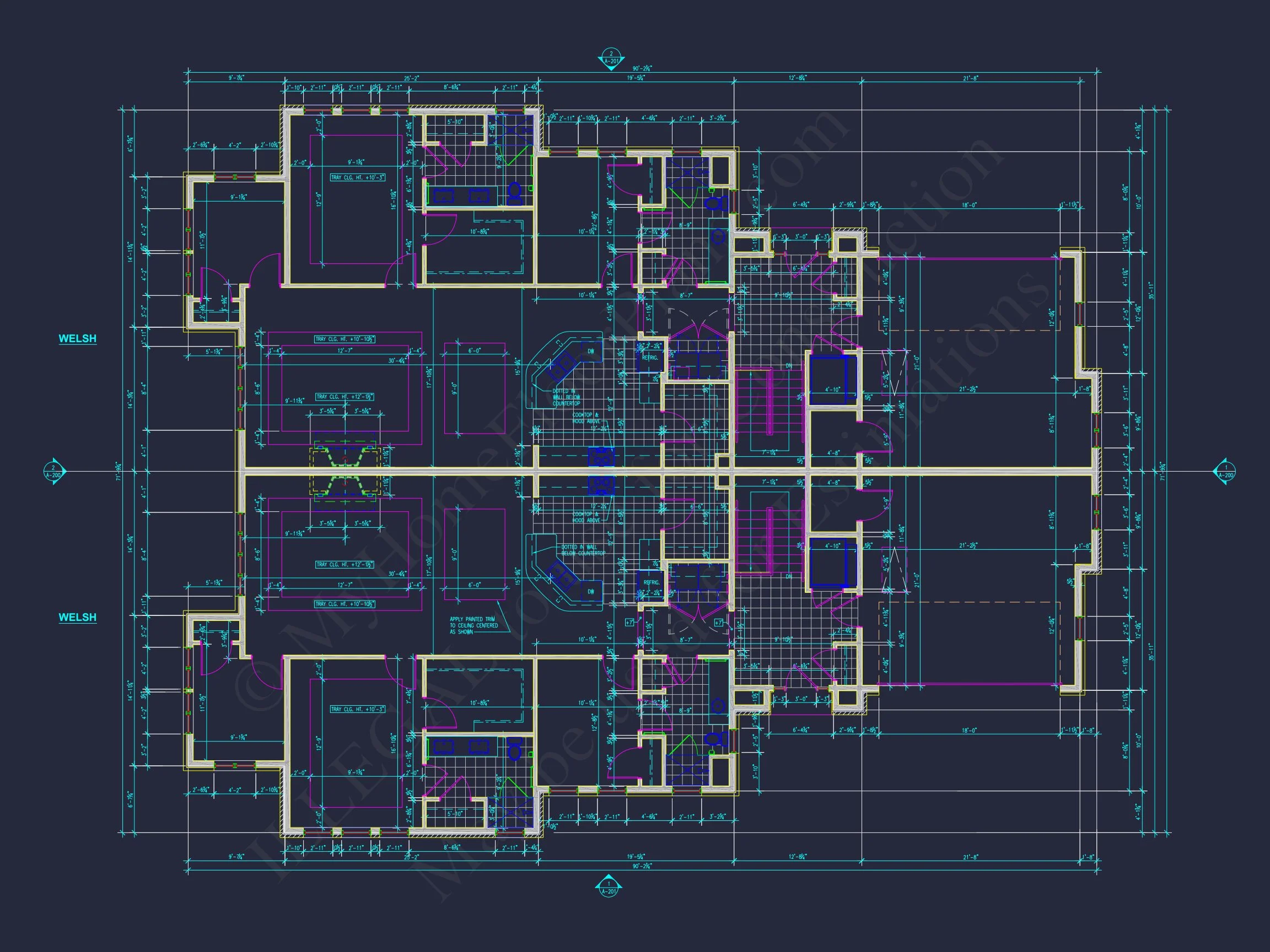 Modern Duplex house Plan – Spacious CAD Floor Designs