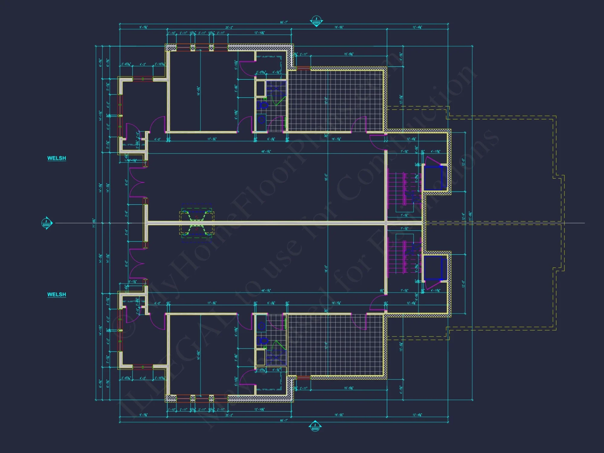 Modern Duplex house Plan – Spacious CAD Floor Designs