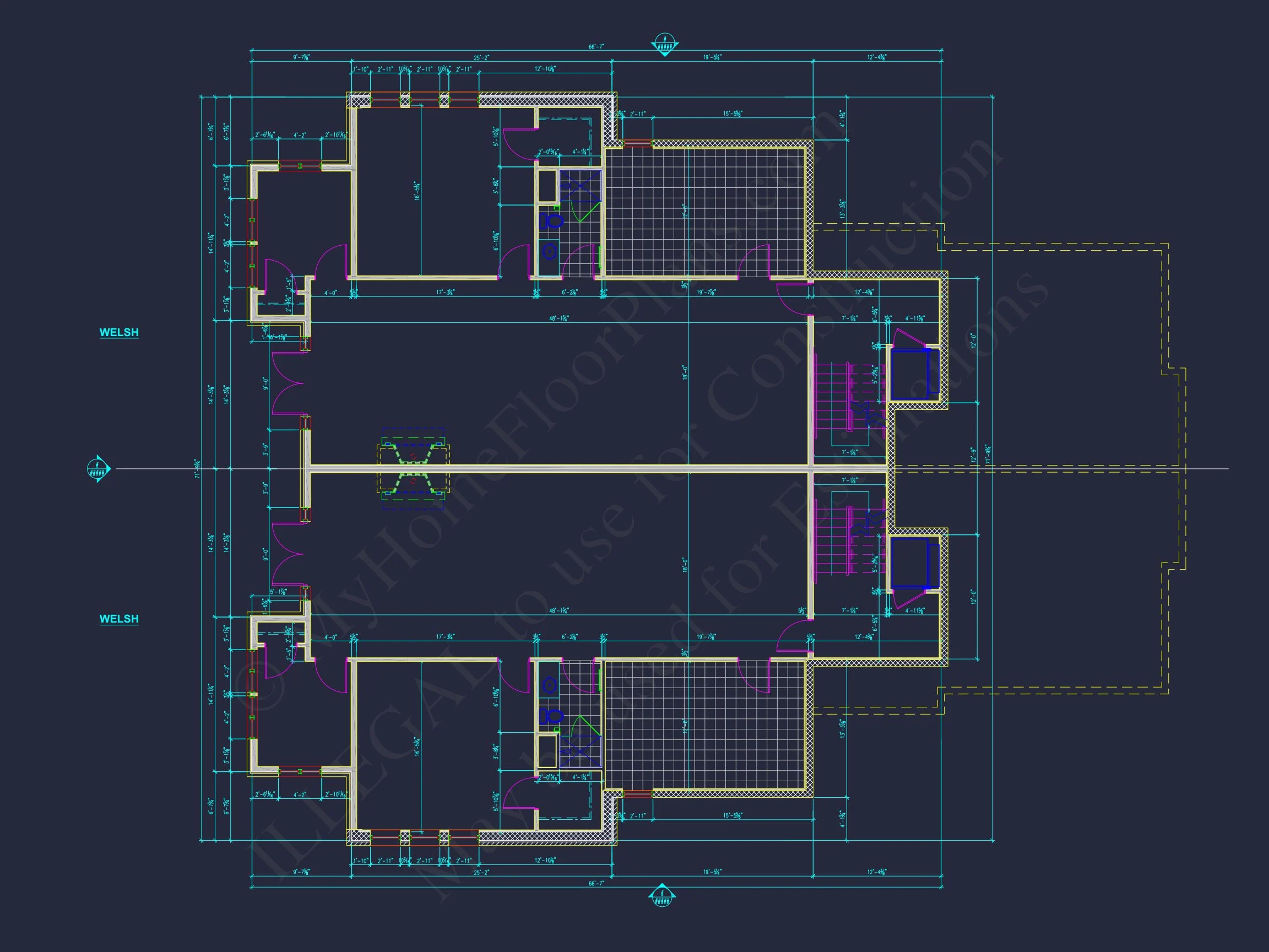 Modern Duplex house Plan – Spacious CAD Floor Designs