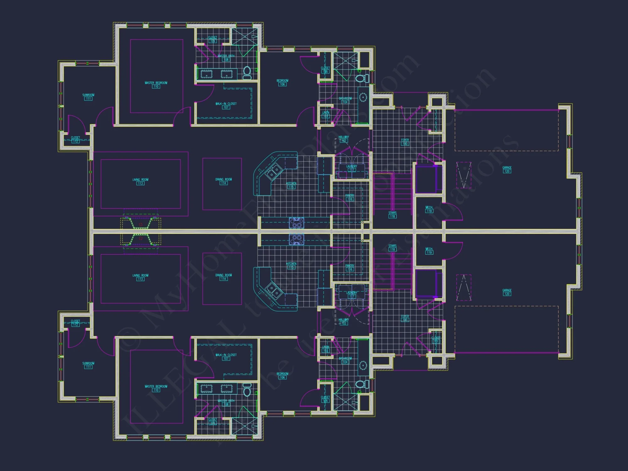Modern Duplex house Plan – Spacious CAD Floor Designs