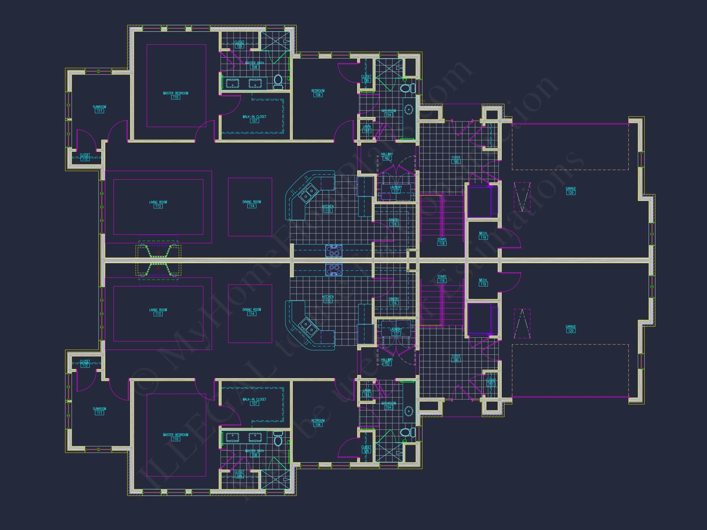 Modern Duplex house Plan – Spacious CAD Floor Designs