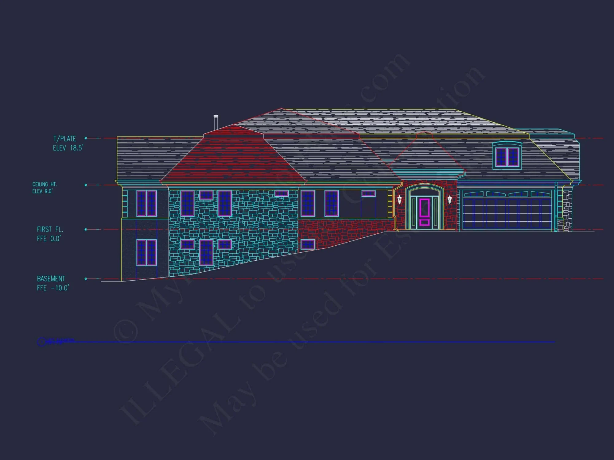 Modern Duplex house Plan – Spacious CAD Floor Designs