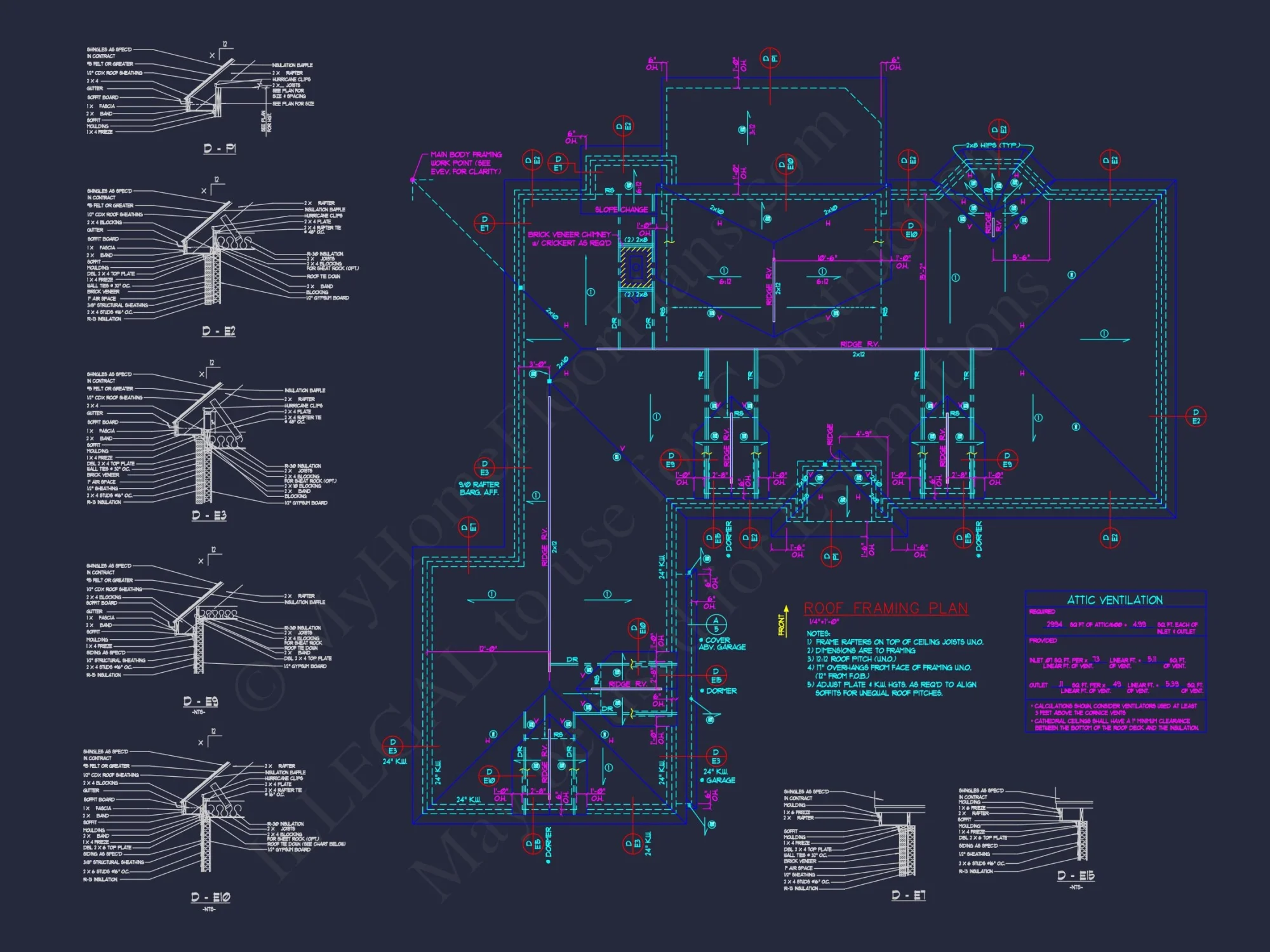 Traditional 4-Bedroom house Plan & Blueprint Designs