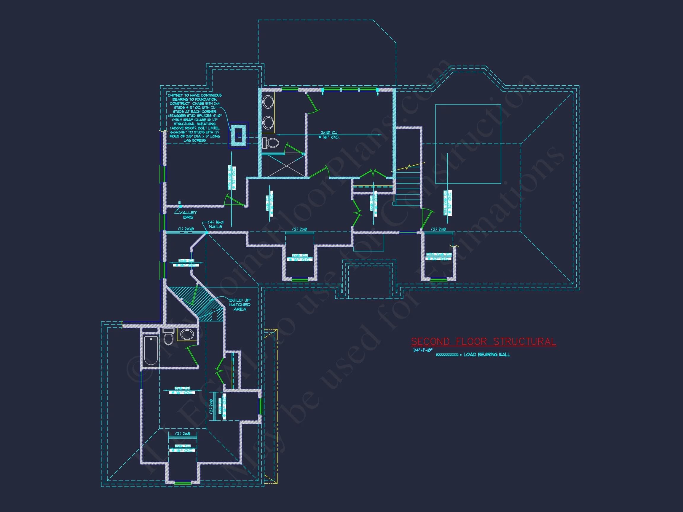 Traditional 4-Bedroom house Plan & Blueprint Designs