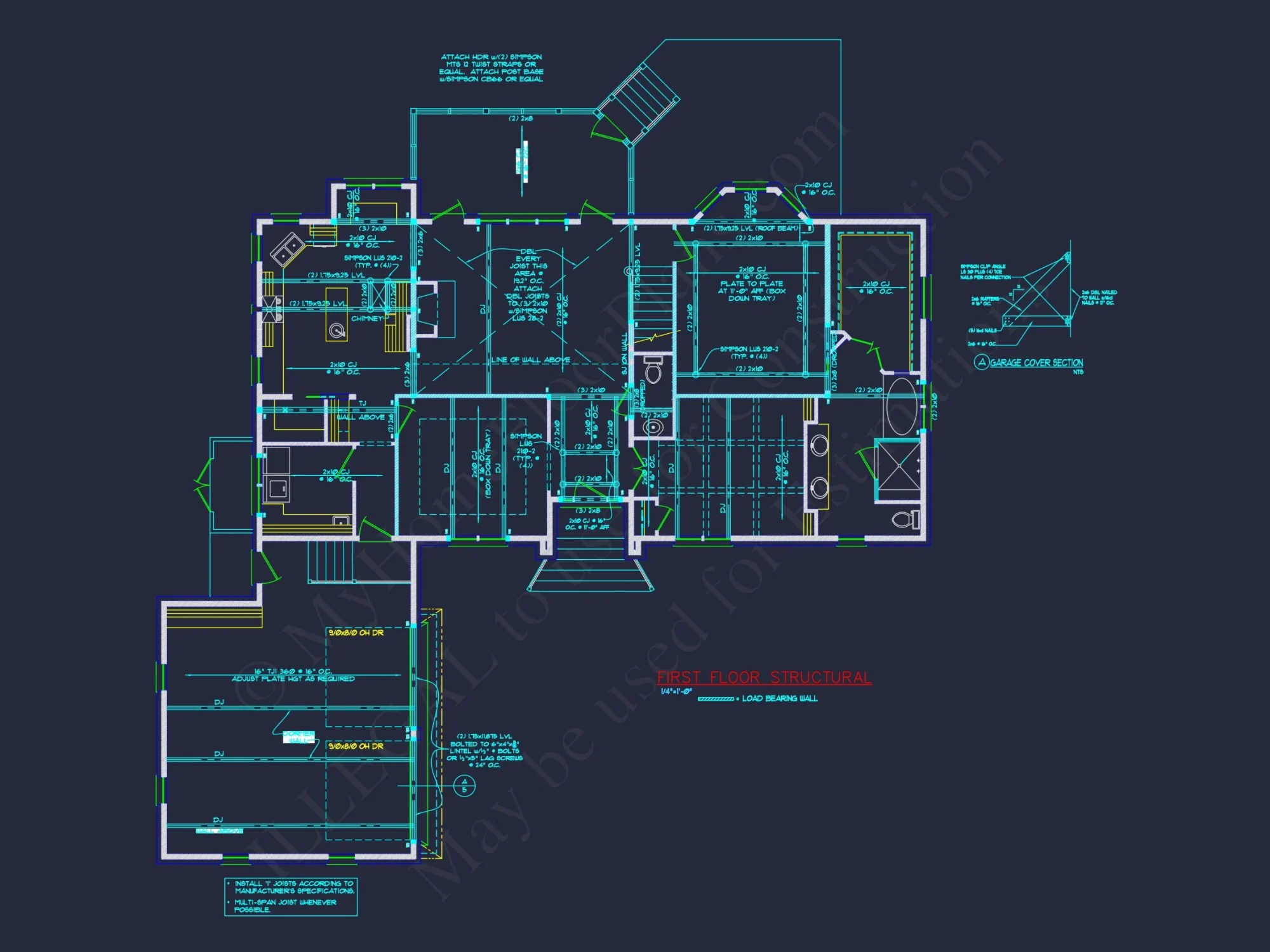 Traditional 4-Bedroom house Plan & Blueprint Designs