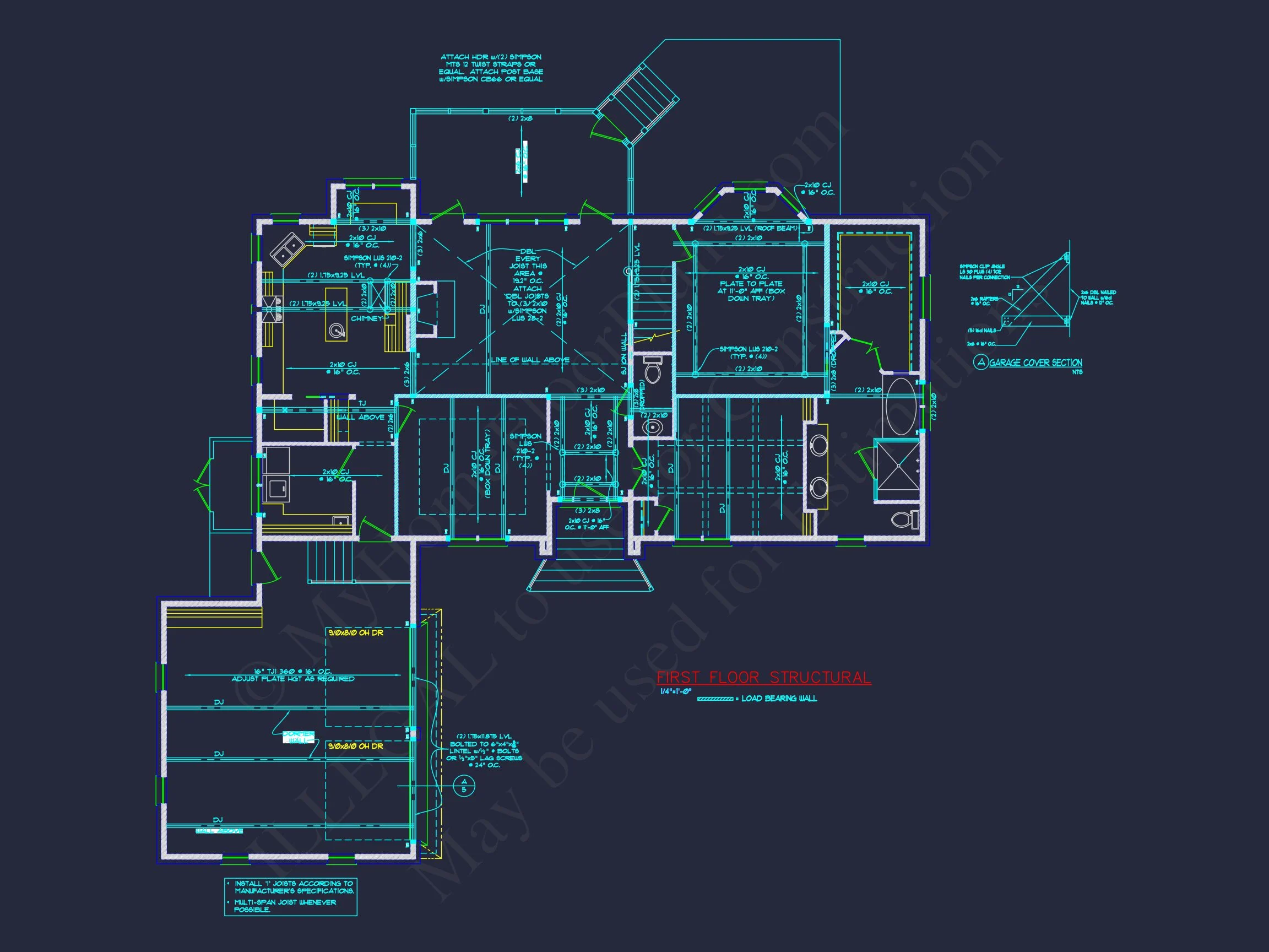 Traditional 4-Bedroom house Plan & Blueprint Designs