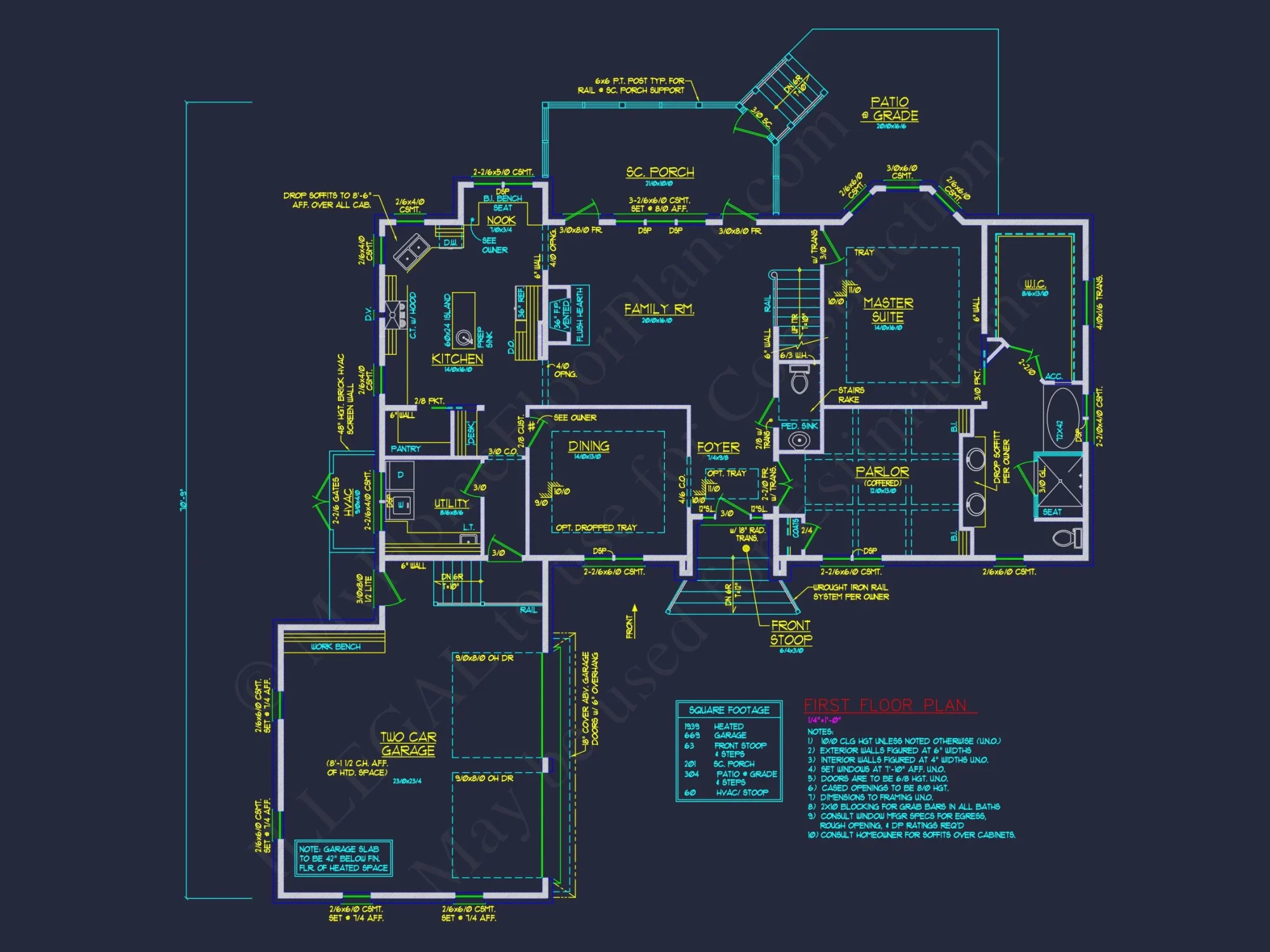 Traditional 4-Bedroom house Plan & Blueprint Designs
