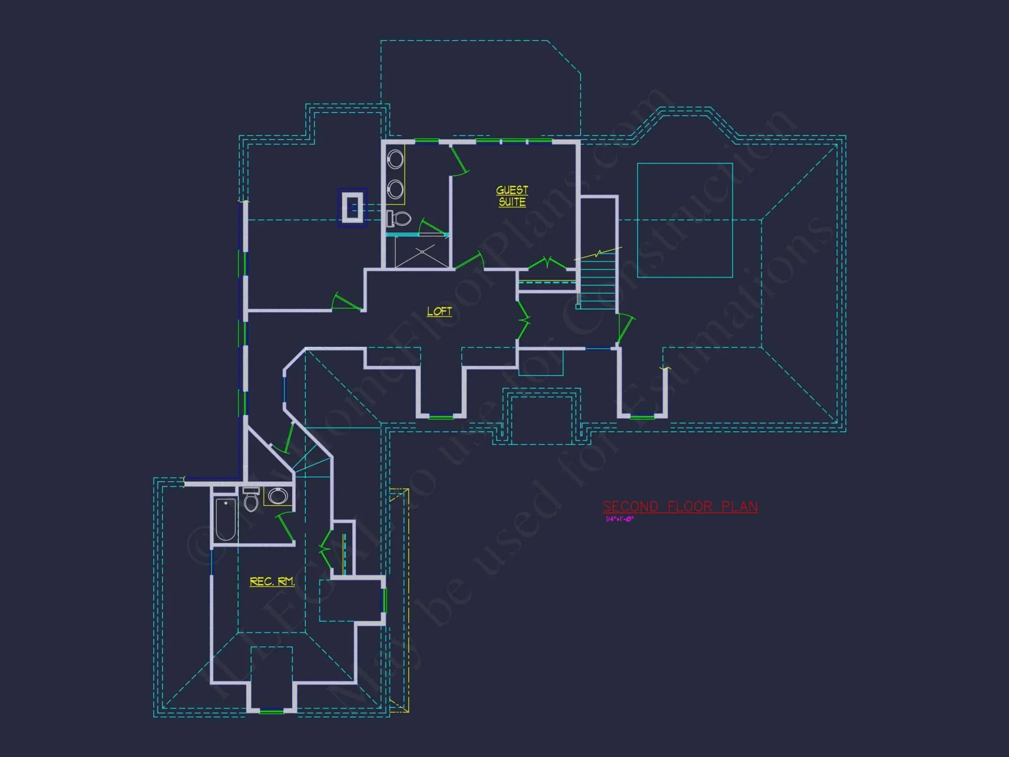 Traditional 4-Bedroom house Plan & Blueprint Designs