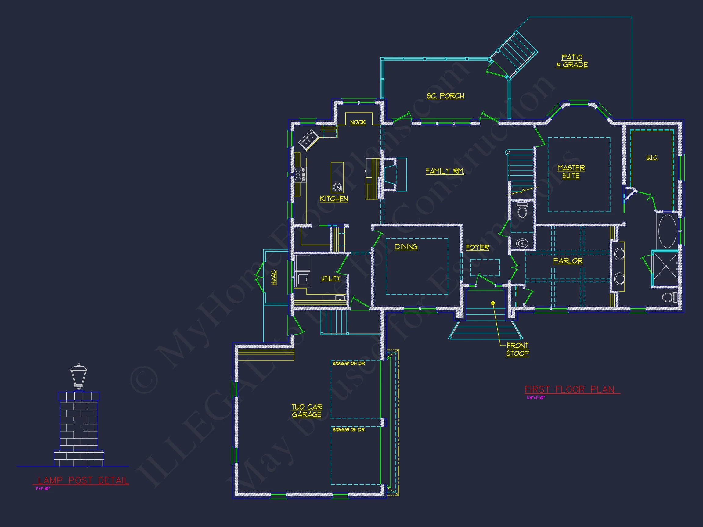 Traditional 4-Bedroom house Plan & Blueprint Designs