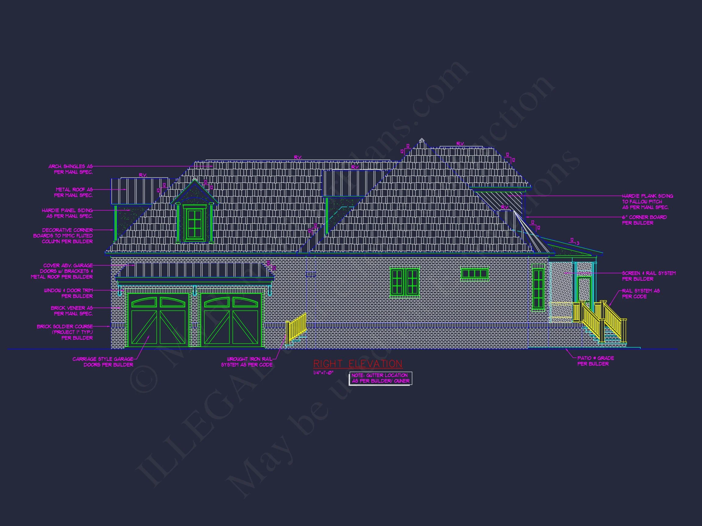 Traditional 4-Bedroom house Plan & Blueprint Designs