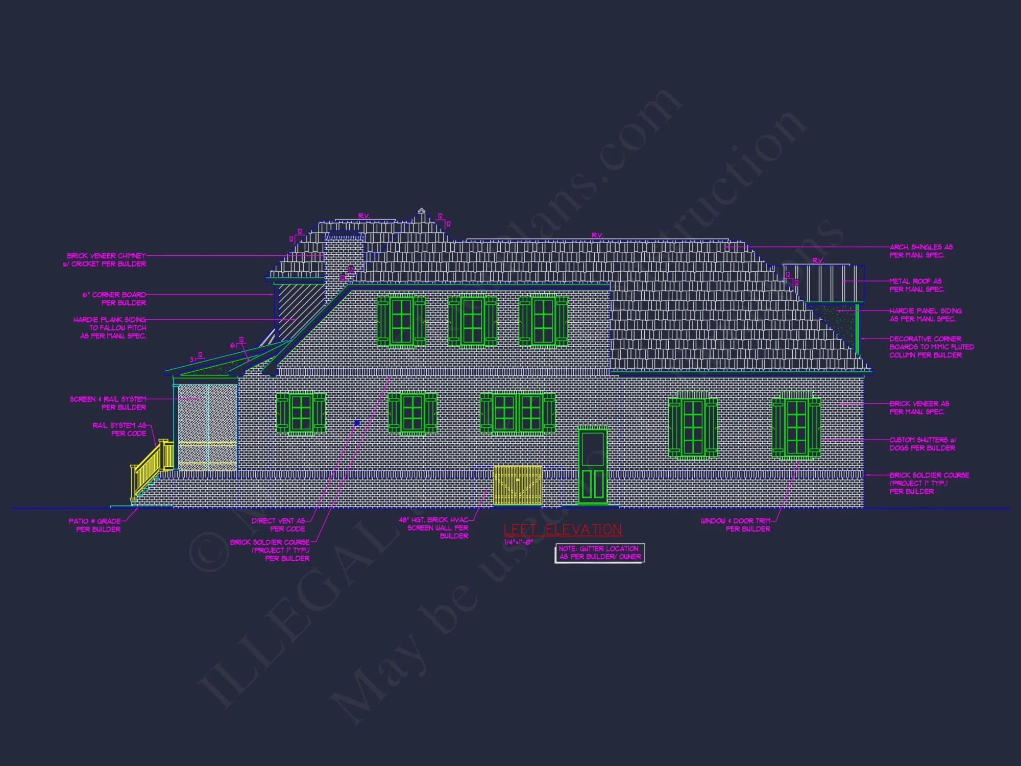 Traditional 4-Bedroom house Plan & Blueprint Designs