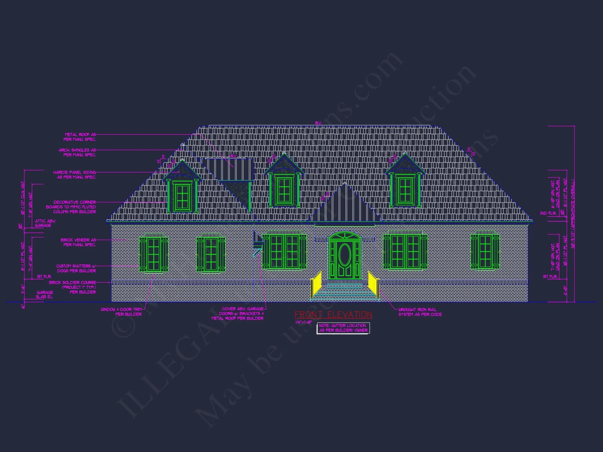 Traditional 4-Bedroom house Plan & Blueprint Designs