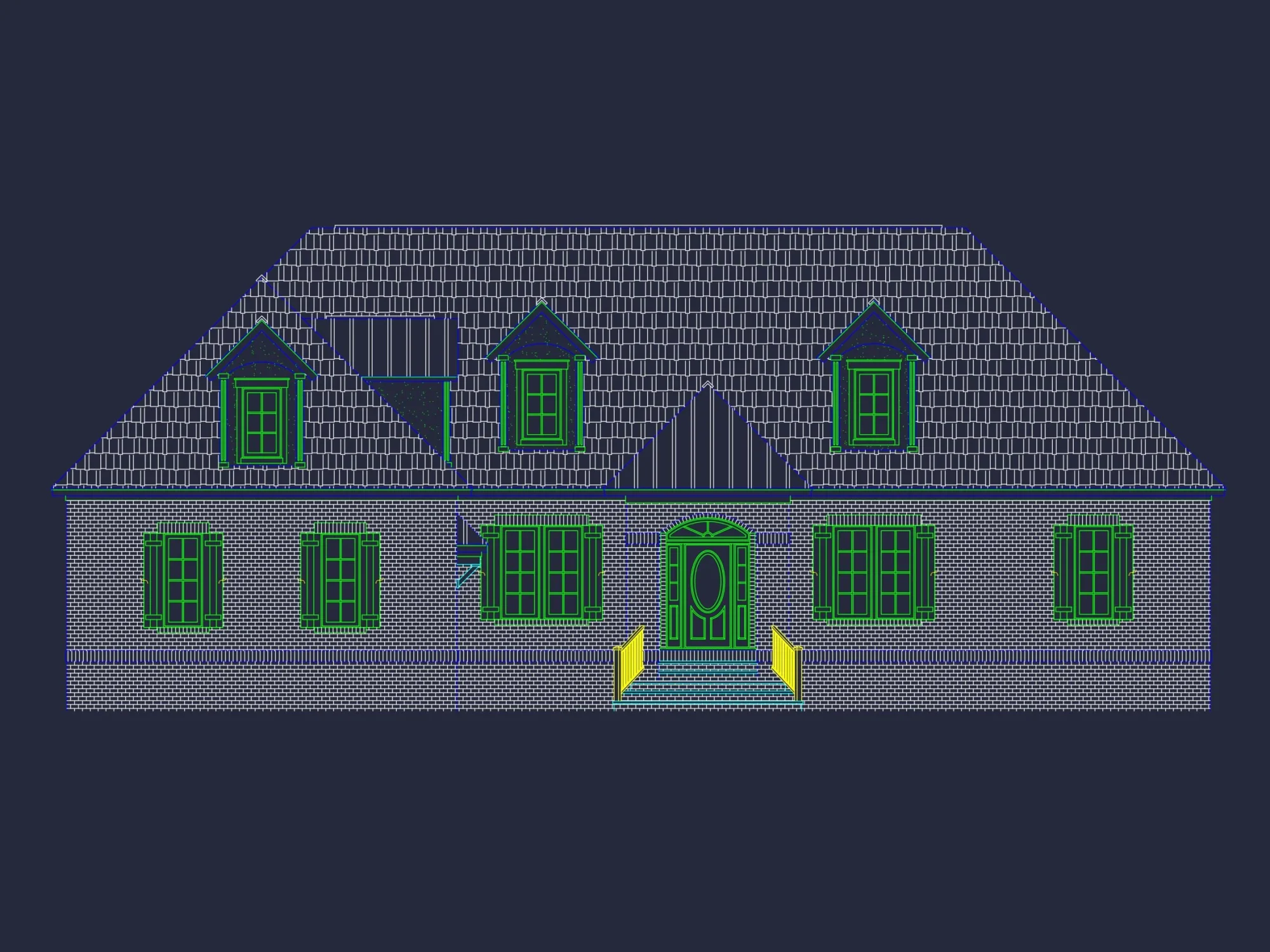 Traditional 4-Bedroom house Plan & Blueprint Designs