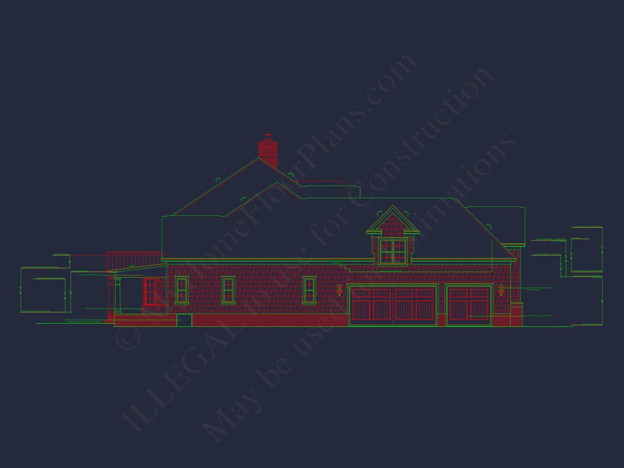 Elegant house Plan with 4 Bedrooms, Floor Plan, and CAD Design