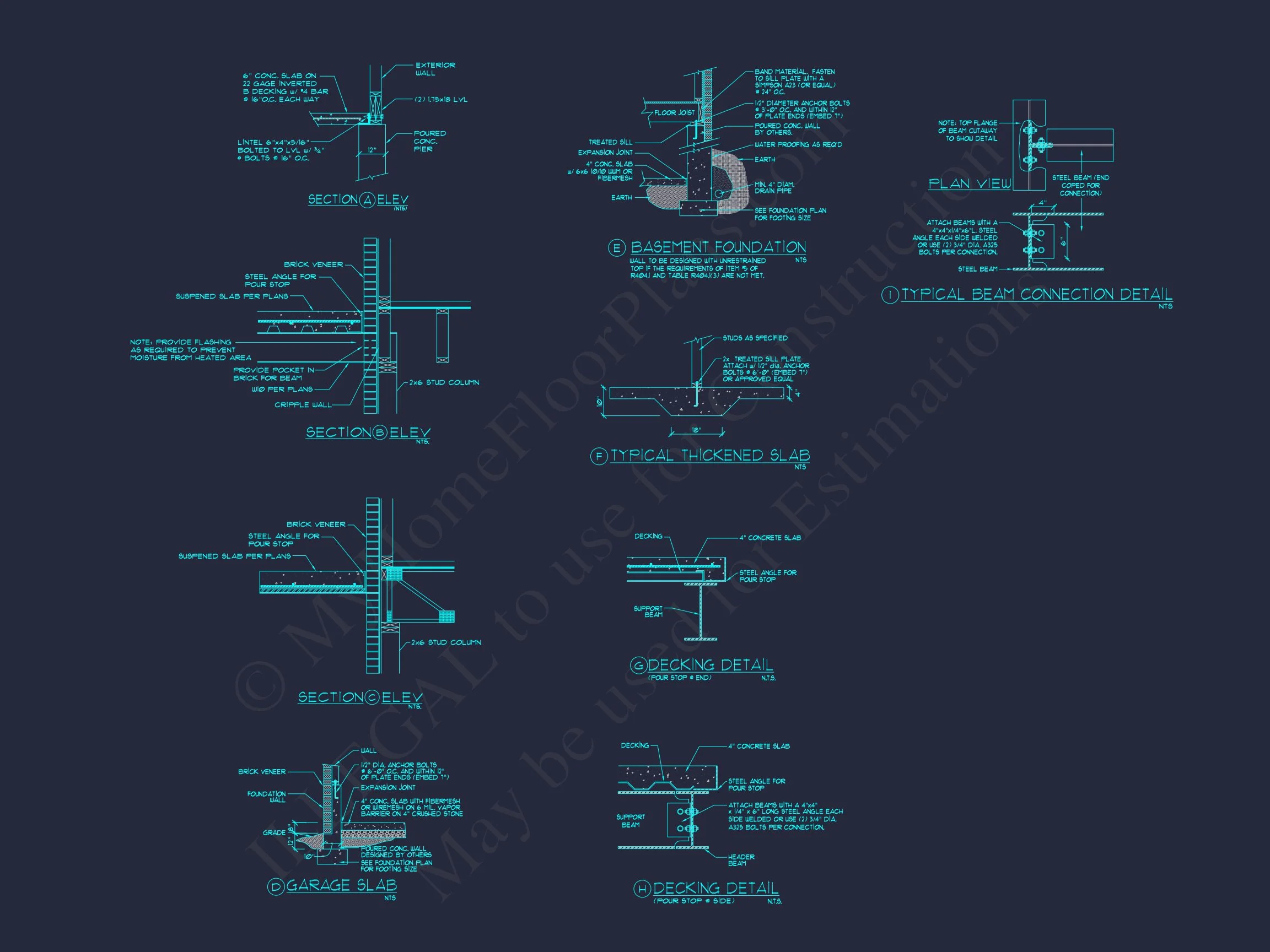 Luxury house Plan: 7782 Sq Ft, 5 Beds, 3 Story Blueprint