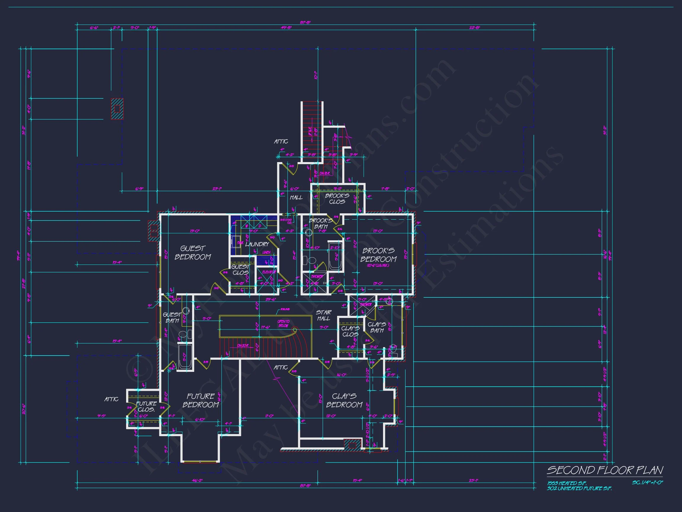 Luxury house Plan: 7782 Sq Ft, 5 Beds, 3 Story Blueprint