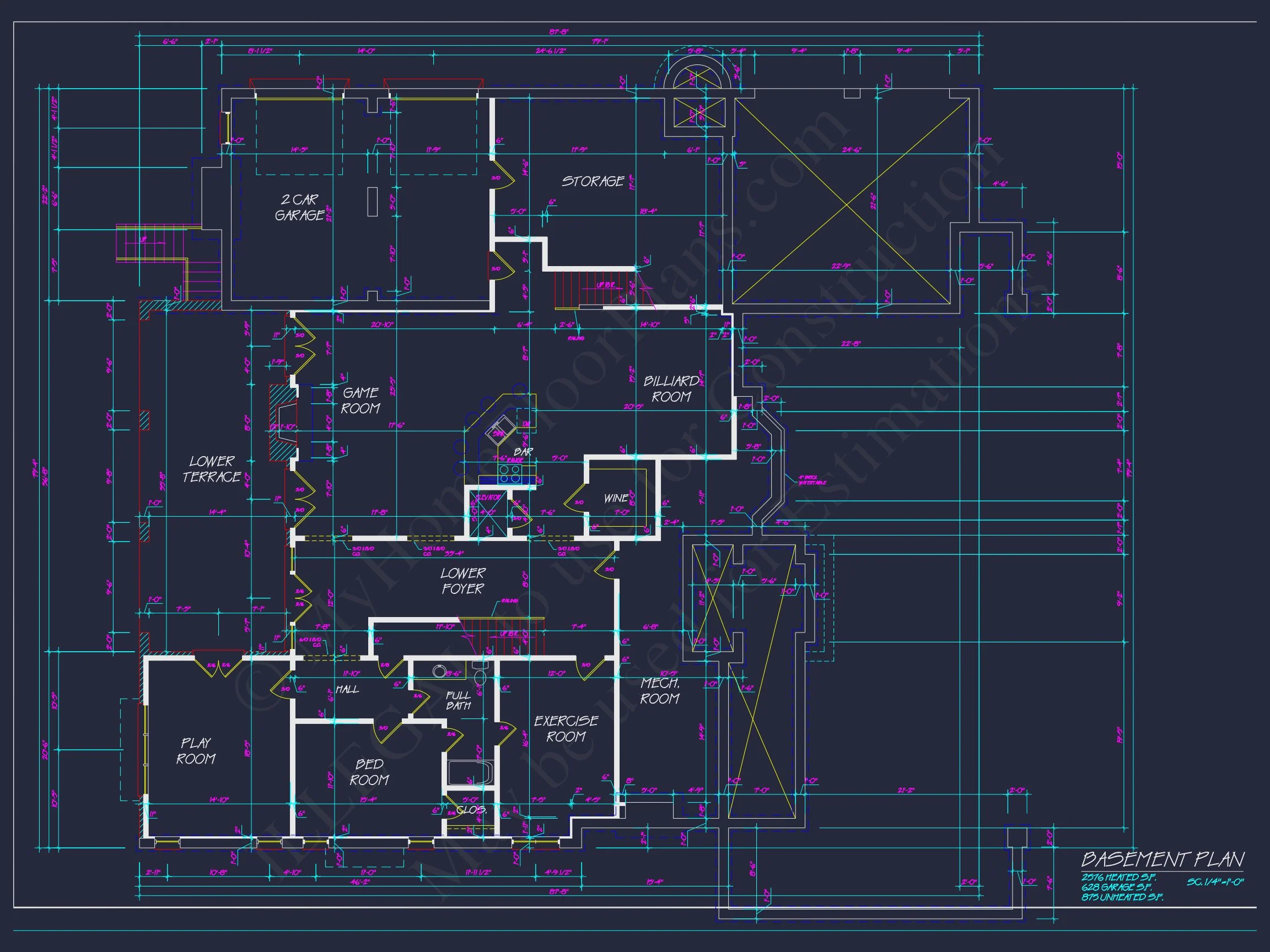 Luxury house Plan: 7782 Sq Ft, 5 Beds, 3 Story Blueprint