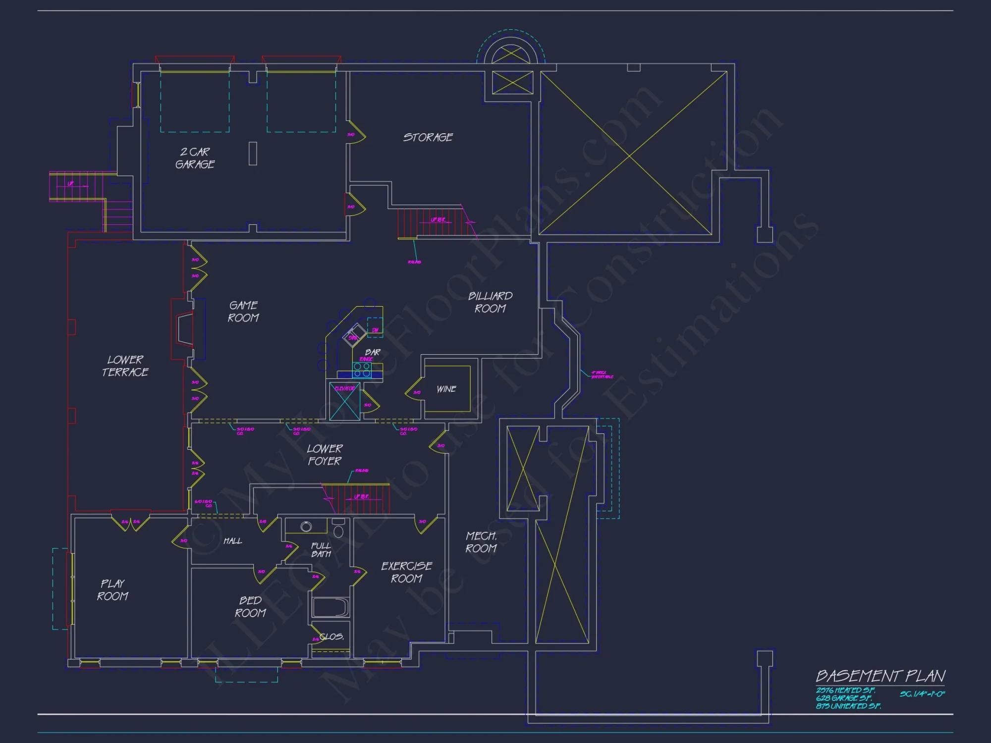 Luxury house Plan: 7782 Sq Ft, 5 Beds, 3 Story Blueprint