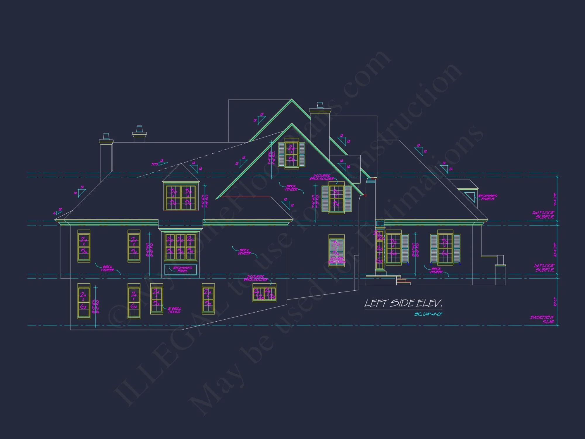 Luxury house Plan: 7782 Sq Ft, 5 Beds, 3 Story Blueprint