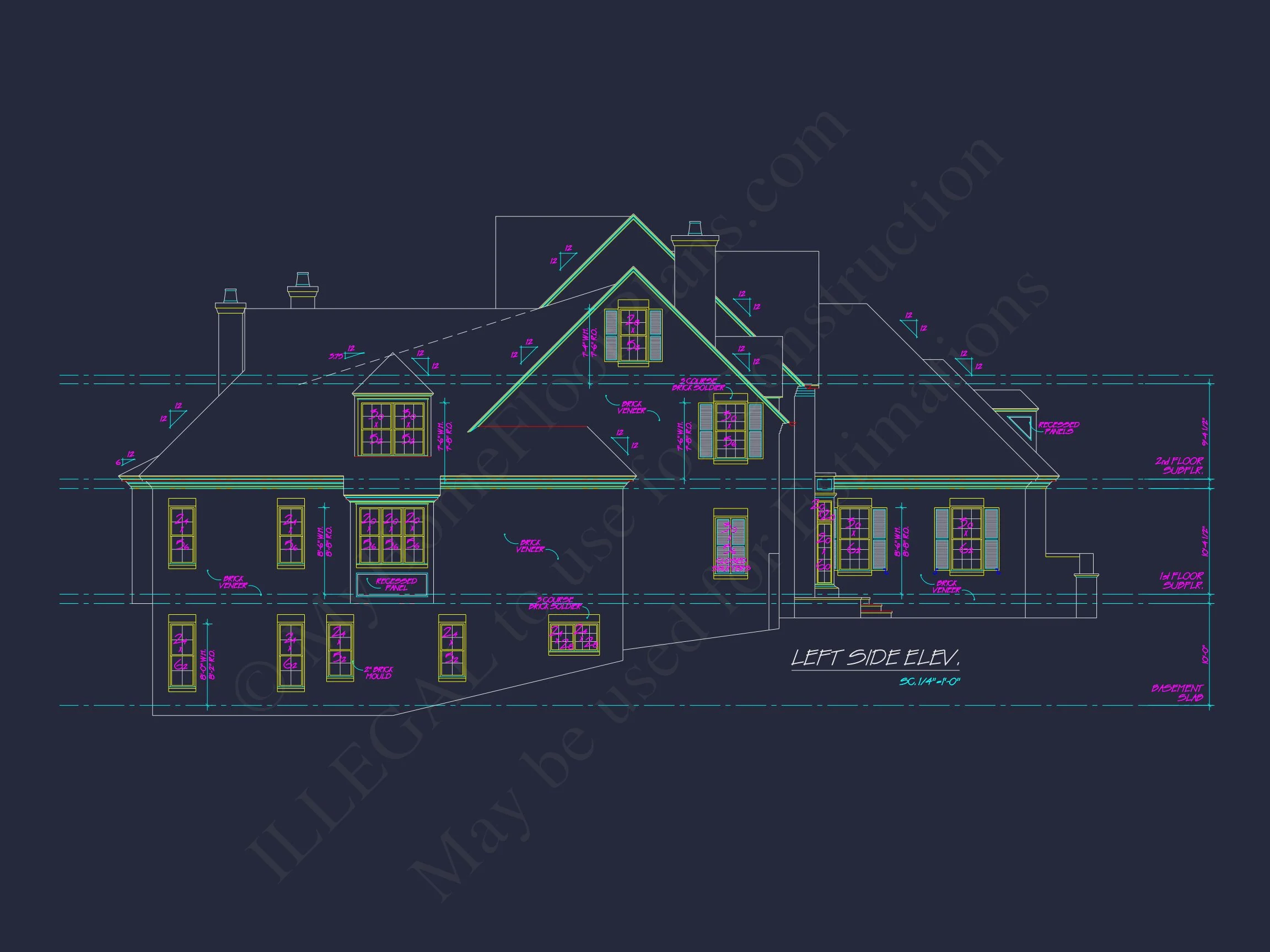 Luxury house Plan: 7782 Sq Ft, 5 Beds, 3 Story Blueprint