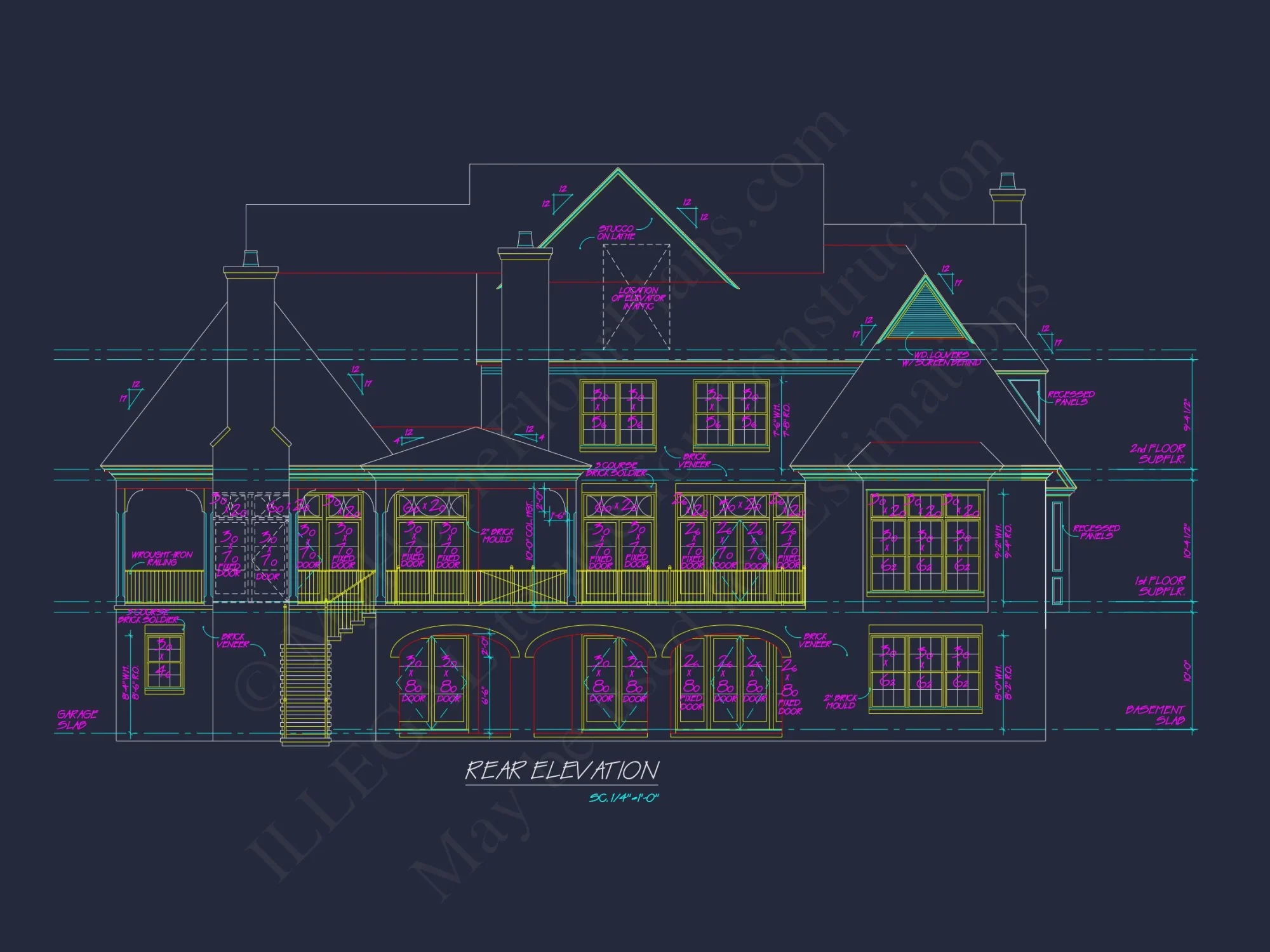 Luxury house Plan: 7782 Sq Ft, 5 Beds, 3 Story Blueprint
