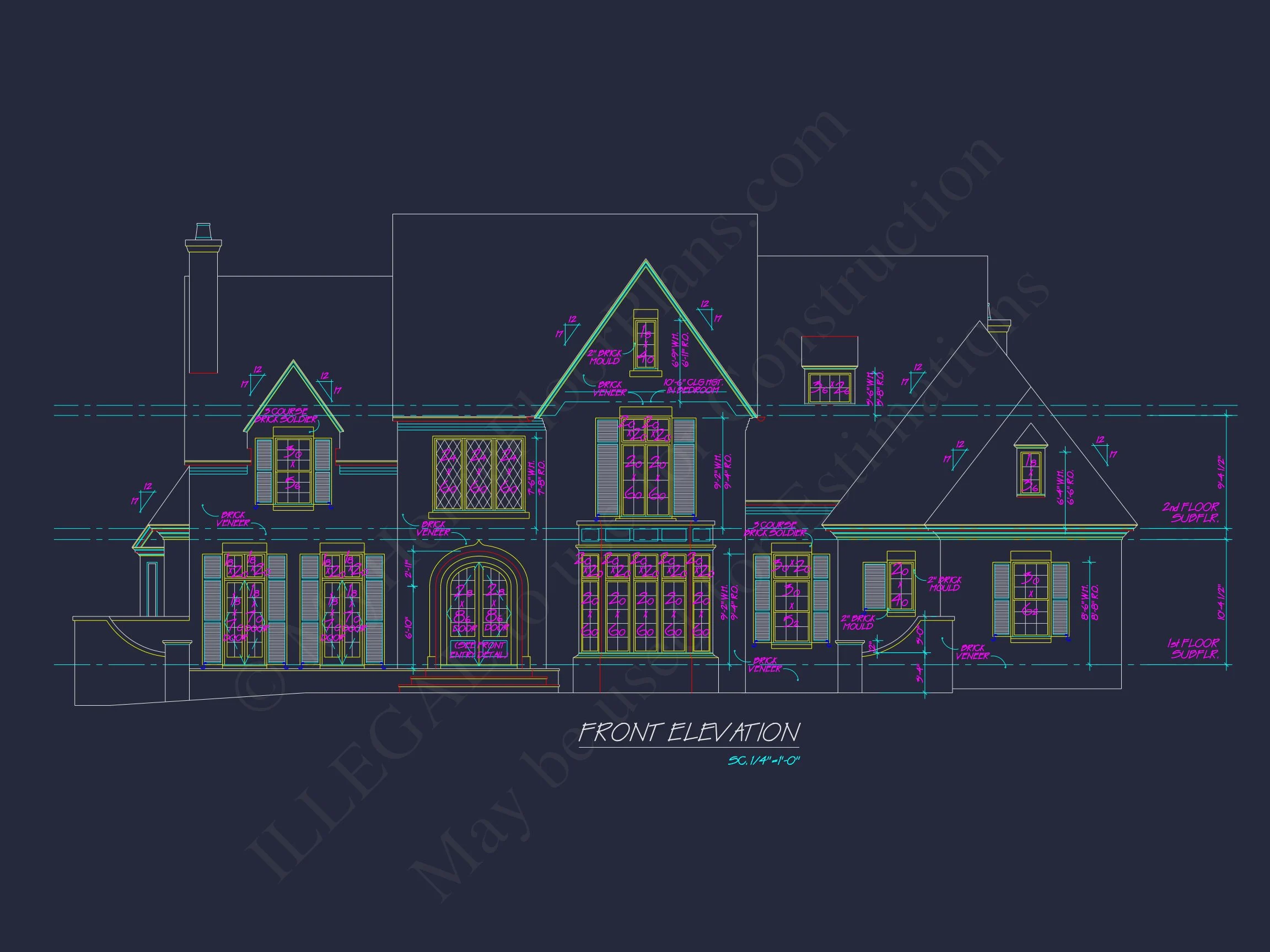 Luxury house Plan: 7782 Sq Ft, 5 Beds, 3 Story Blueprint