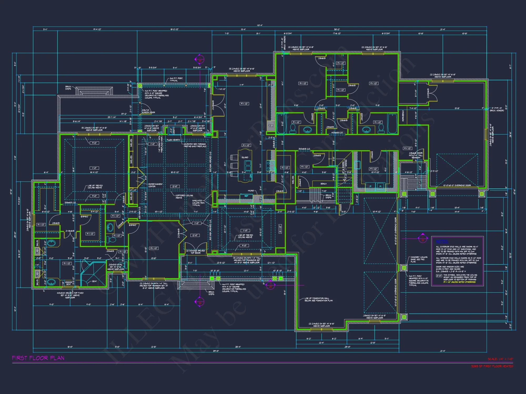 Traditional Tudor house Plan with 4485 Sq Ft Floor Plan & Blueprint