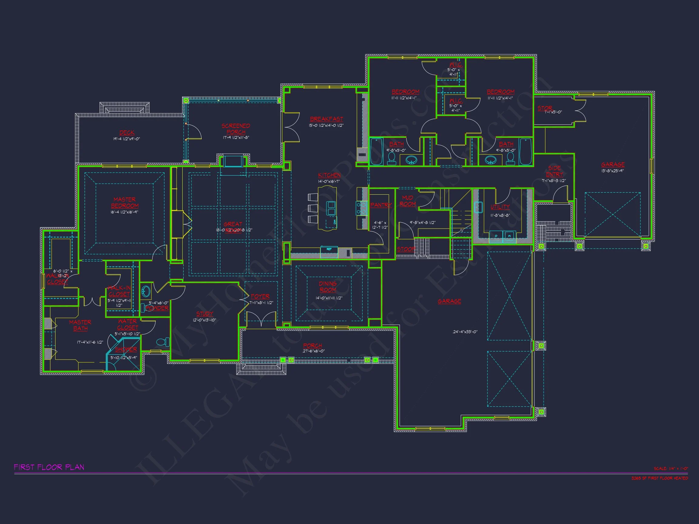 10-1538 HOUSE PLAN - Traditional Tudor House Plan with 4485 Sq Ft Floor Plan & Blueprint 6 Traditional Tudor house Plan with 4485 Sq Ft Floor Plan & Blueprint