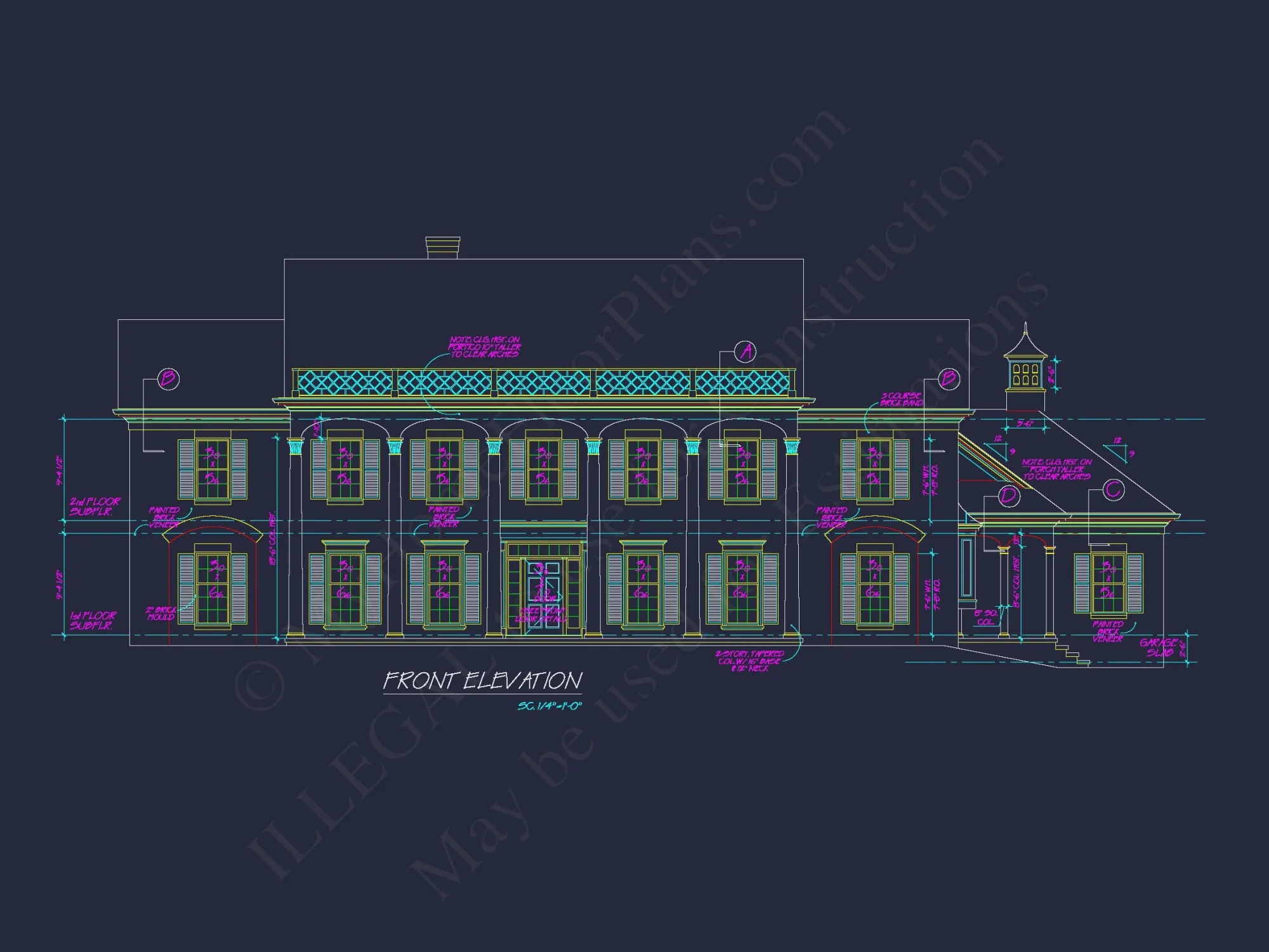 Traditional Colonial Revival house Plans & Blueprints - 6093 Sq Ft