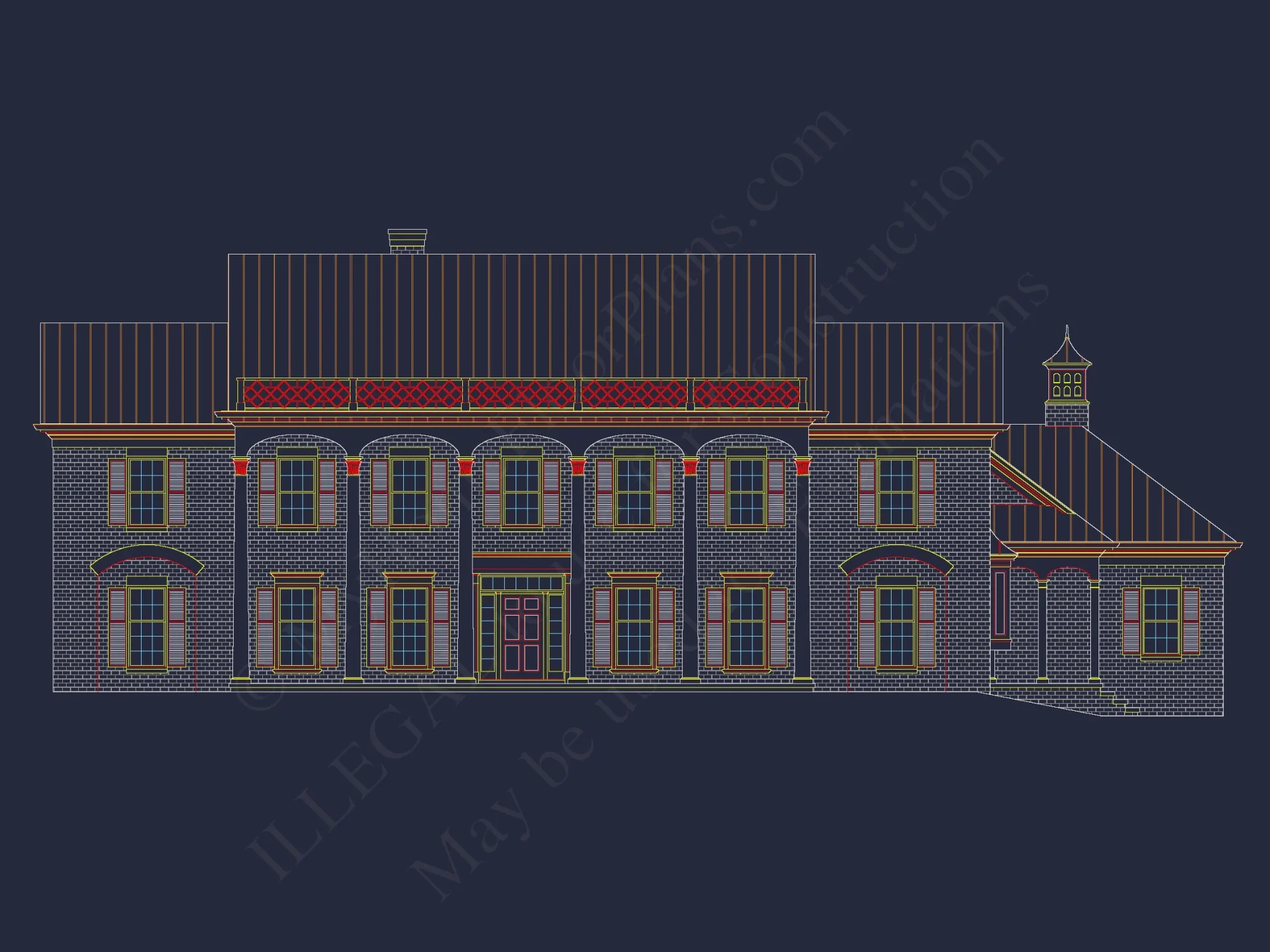 Traditional Colonial Revival house Plans & Blueprints - 6093 Sq Ft