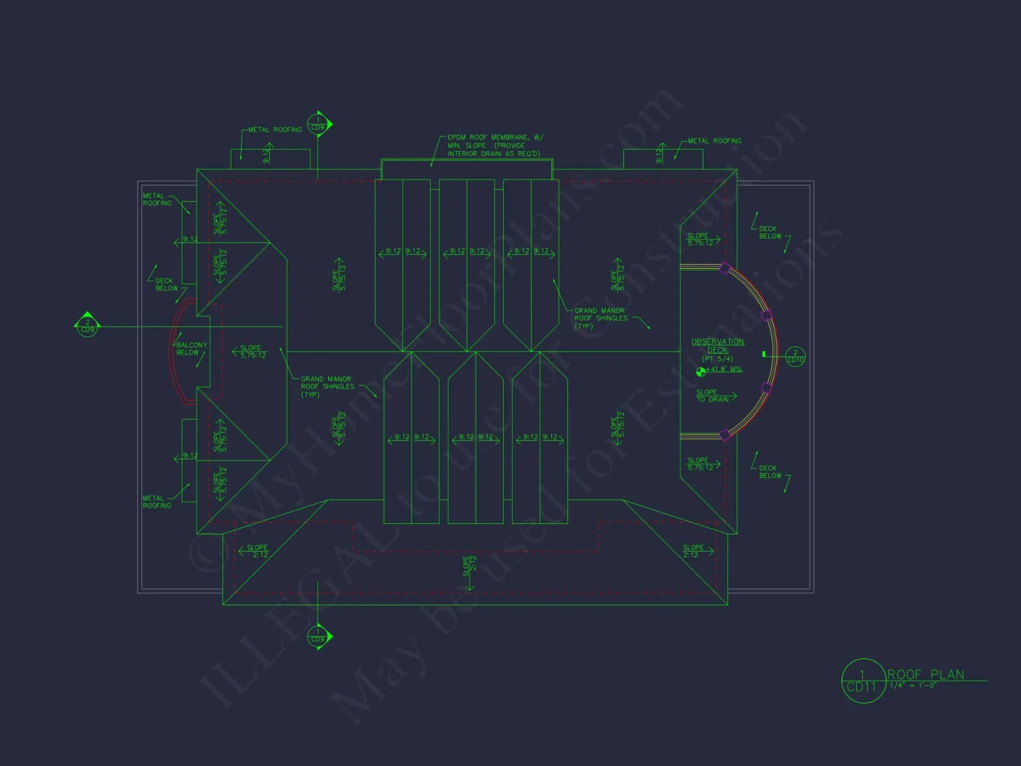 Beach house Plan w/Coastal Design - 5477 Sq Ft, 4 Beds, 4 Baths