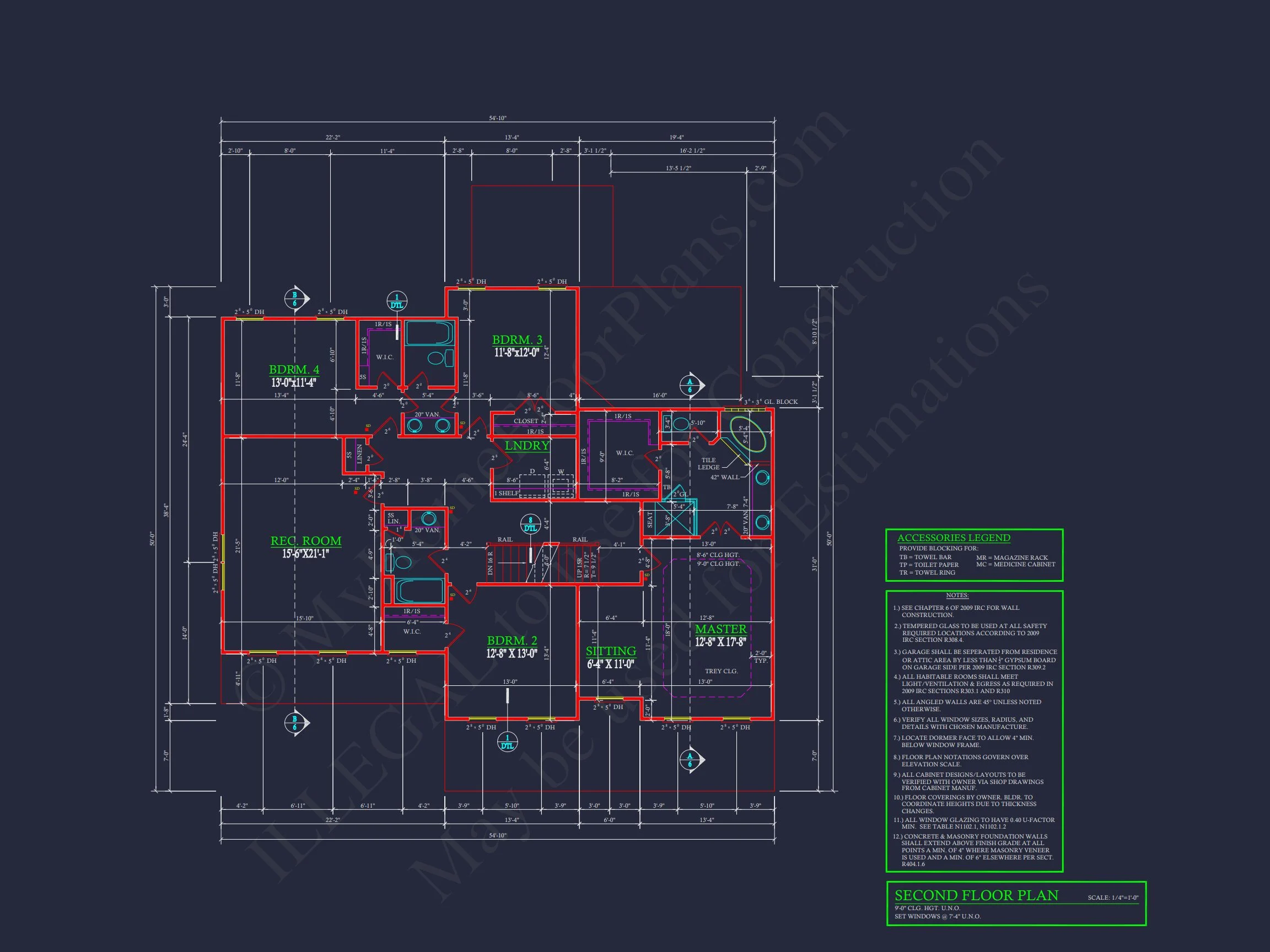9-1671 HOUSE PLAN - Spacious 3-Story House Plan with 4 Bedrooms and CAD Designs 8 Spacious 3-Story house Plan with 4 Bedrooms and CAD Designs