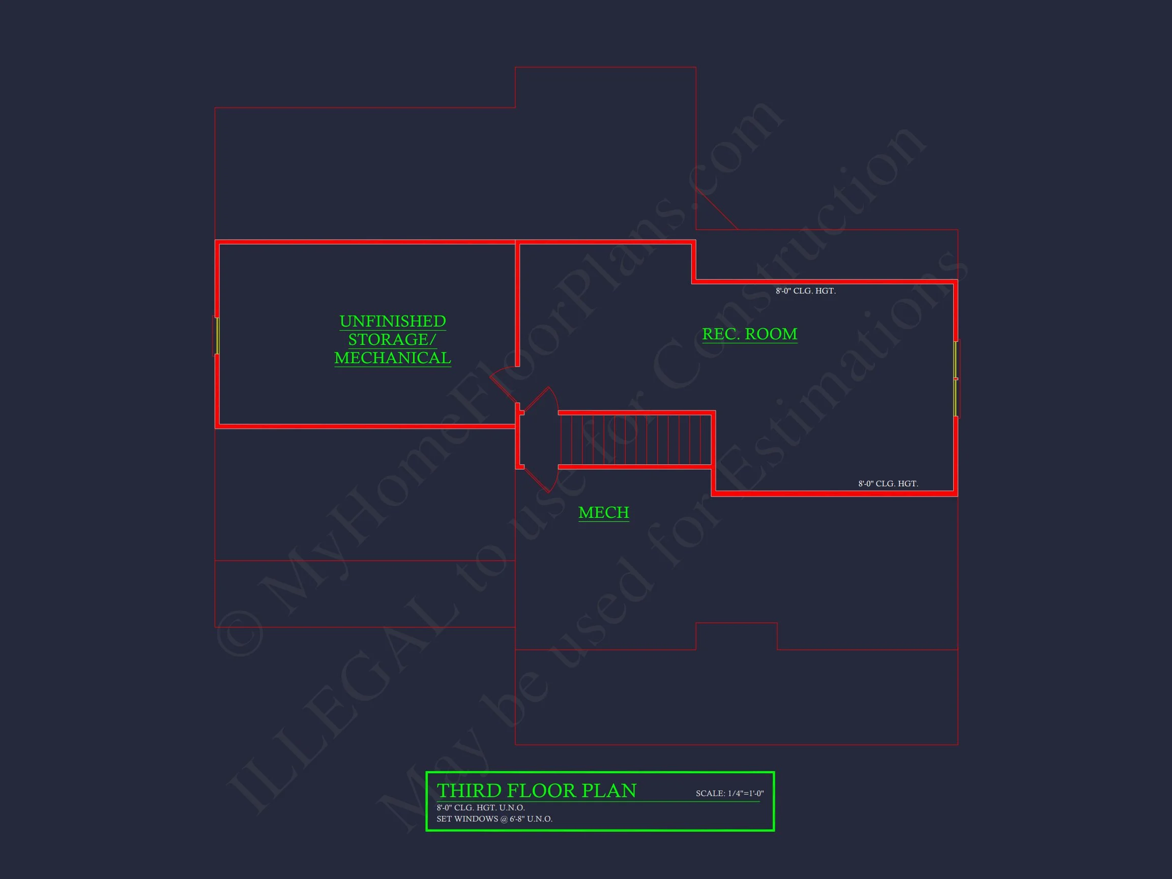 9-1671 HOUSE PLAN - Spacious 3-Story House Plan with 4 Bedrooms and CAD Designs 6 Spacious 3-Story house Plan with 4 Bedrooms and CAD Designs
