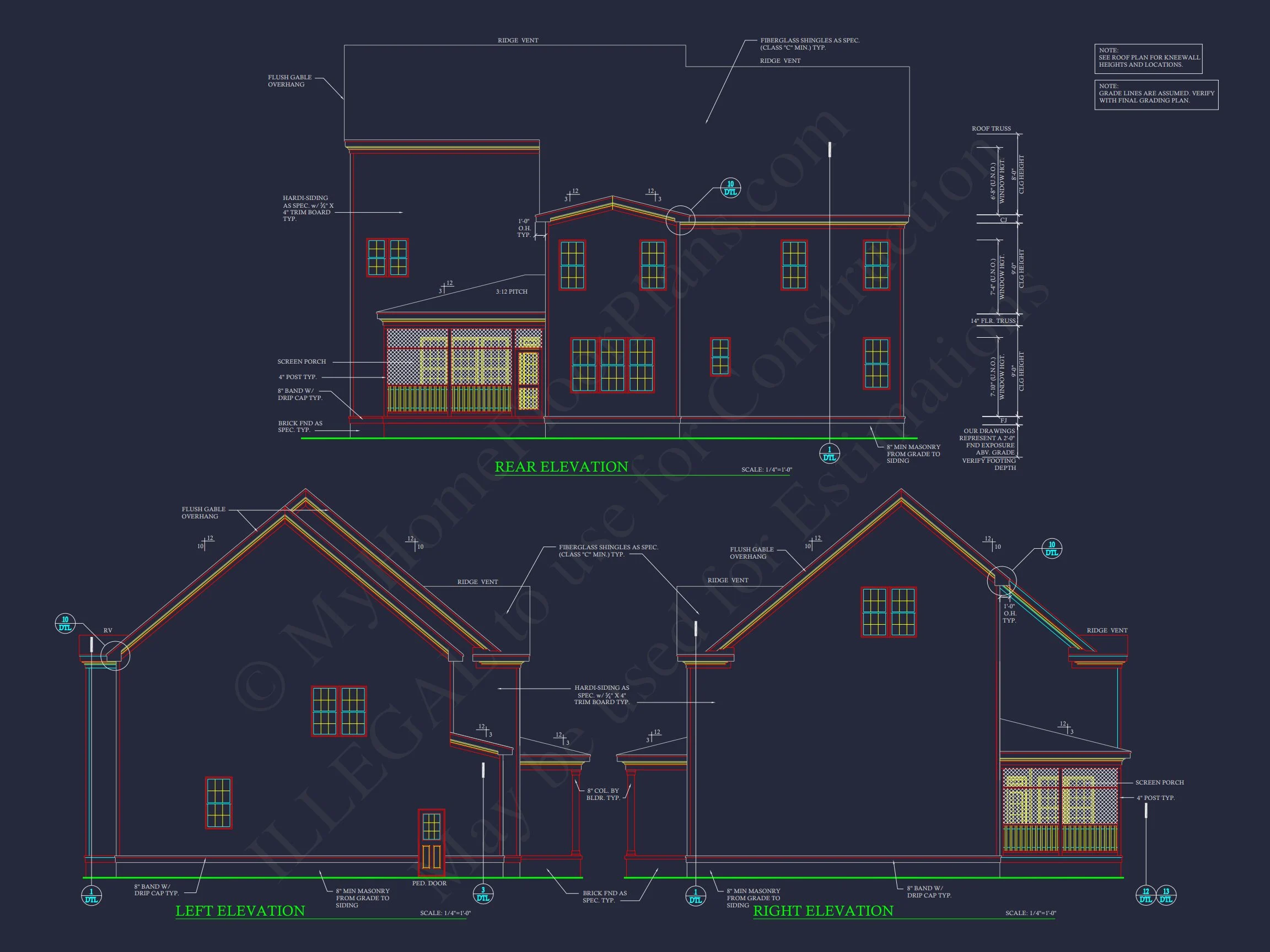 9-1671 HOUSE PLAN - Spacious 3-Story House Plan with 4 Bedrooms and CAD Designs 3 Spacious 3-Story house Plan with 4 Bedrooms and CAD Designs