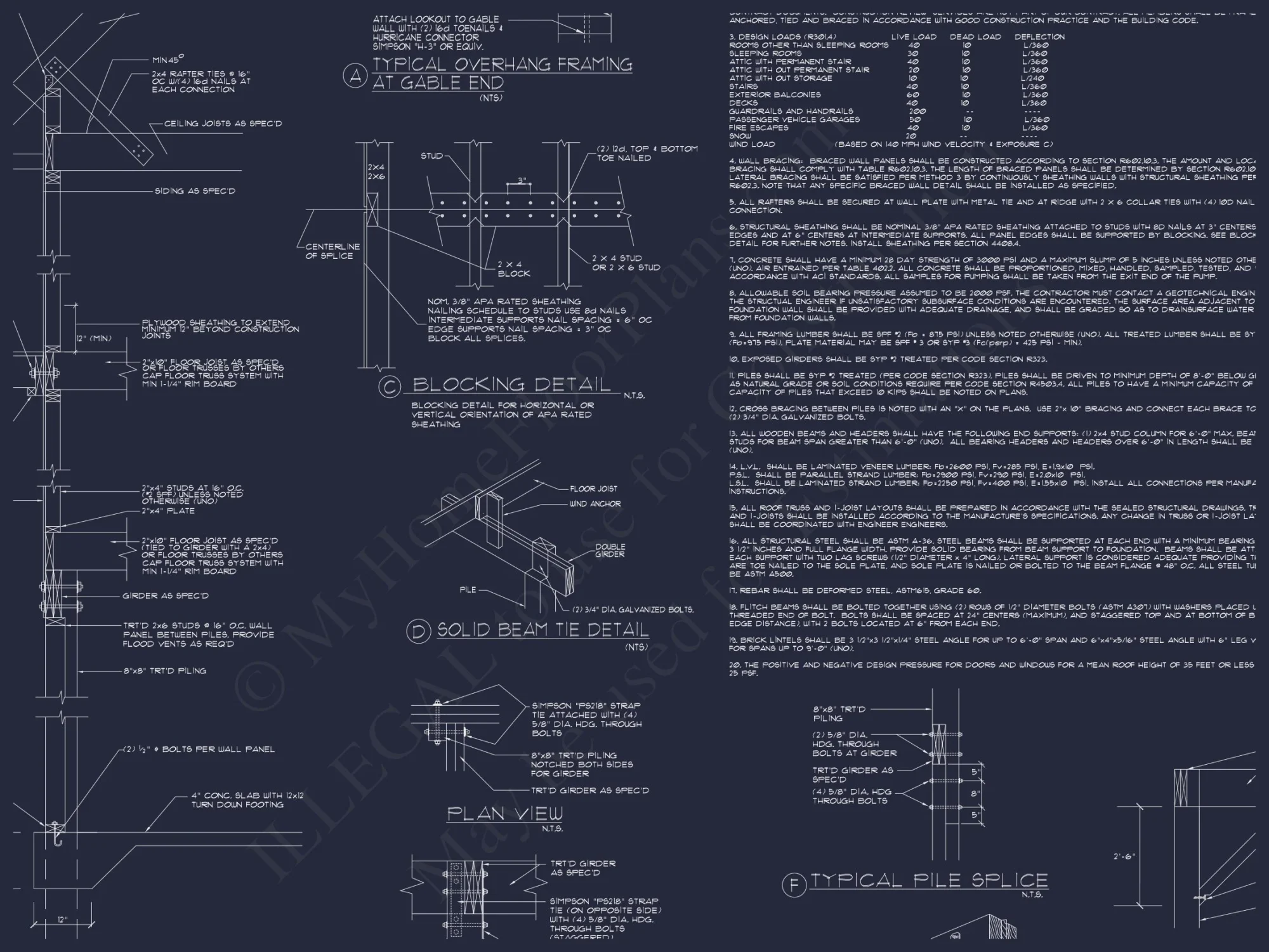 Beach house Plan 4452 Sq Ft
