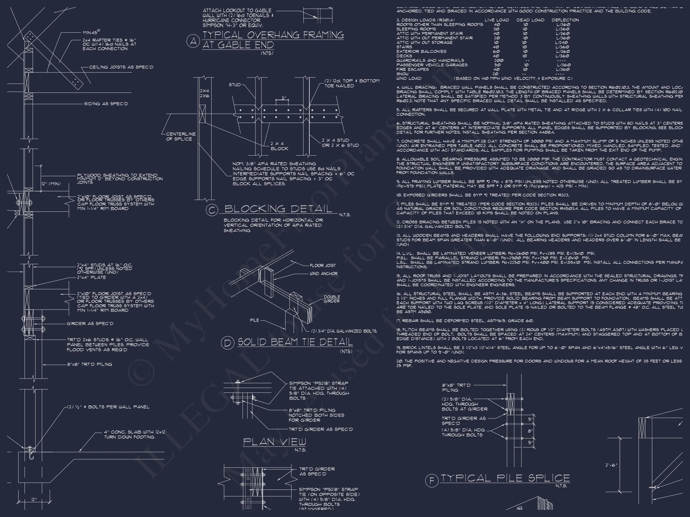 9-1657 HOUSE PLAN - Beach House Plan 4452 Sq Ft | 4 Bed | 4 Bath | 3 Story Blueprint 21 Beach house Plan 4452 Sq Ft