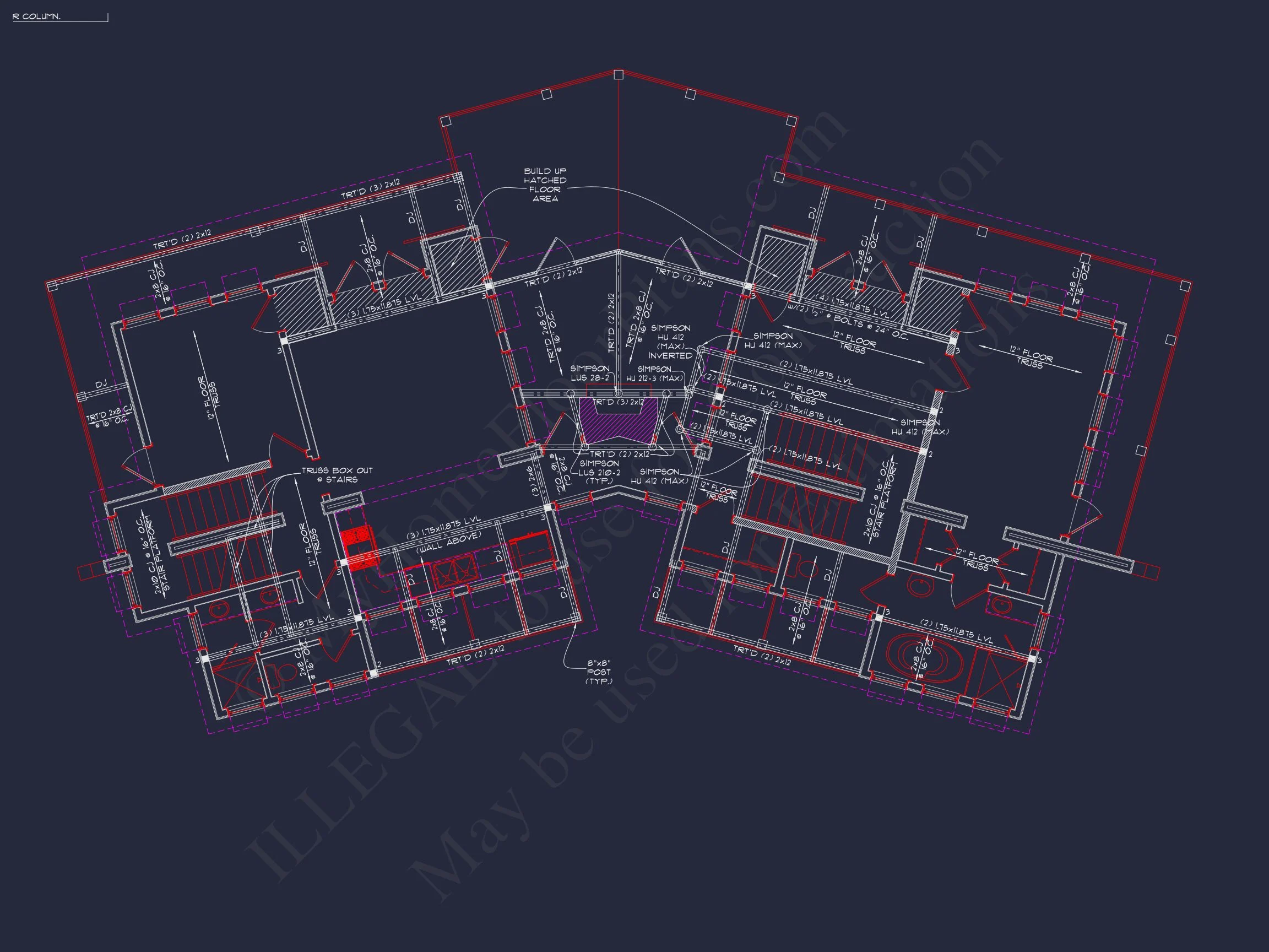 9-1657 HOUSE PLAN - Beach House Plan 4452 Sq Ft | 4 Bed | 4 Bath | 3 Story Blueprint 18 4 Bed