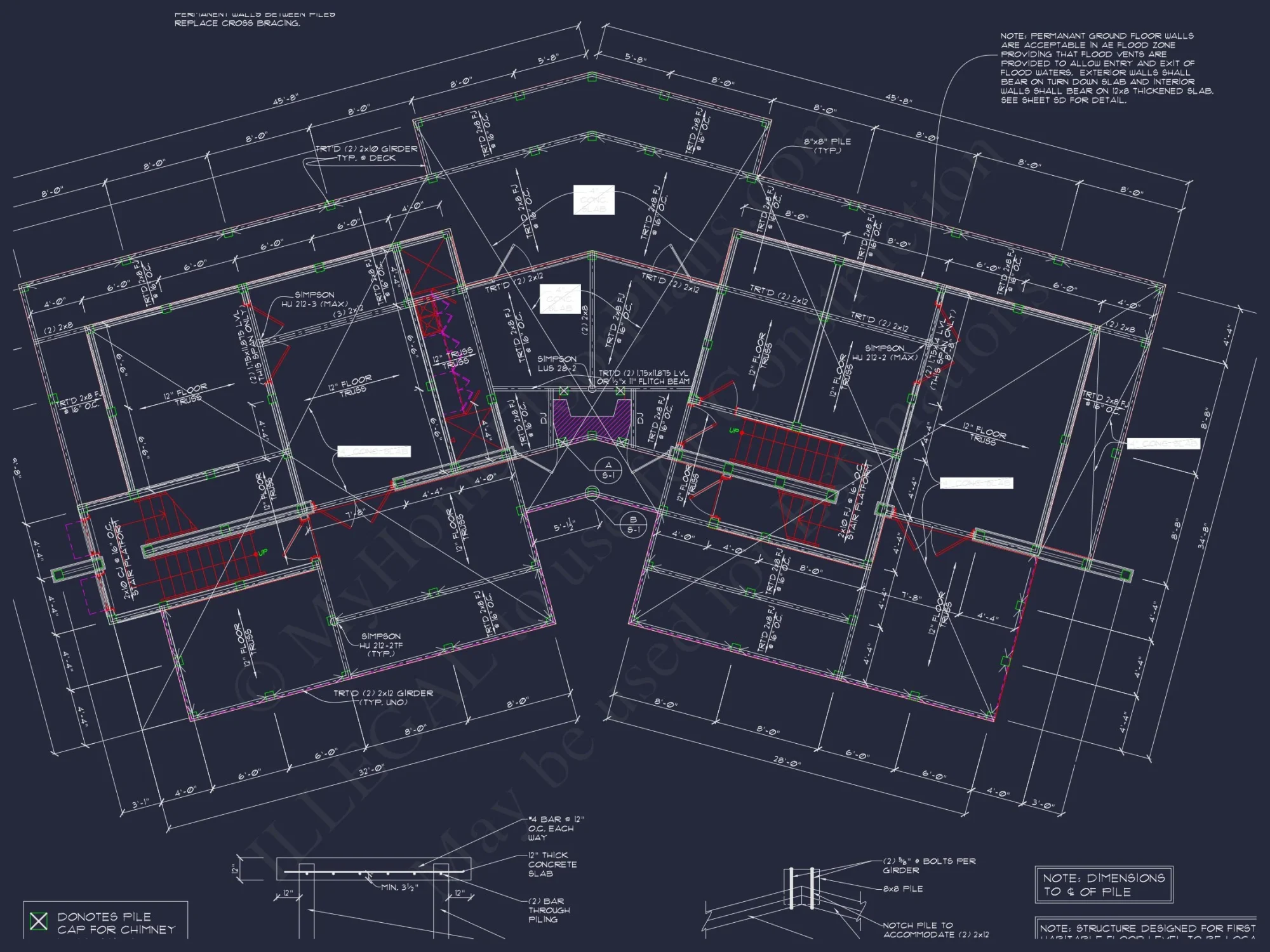 Beach house Plan 4452 Sq Ft