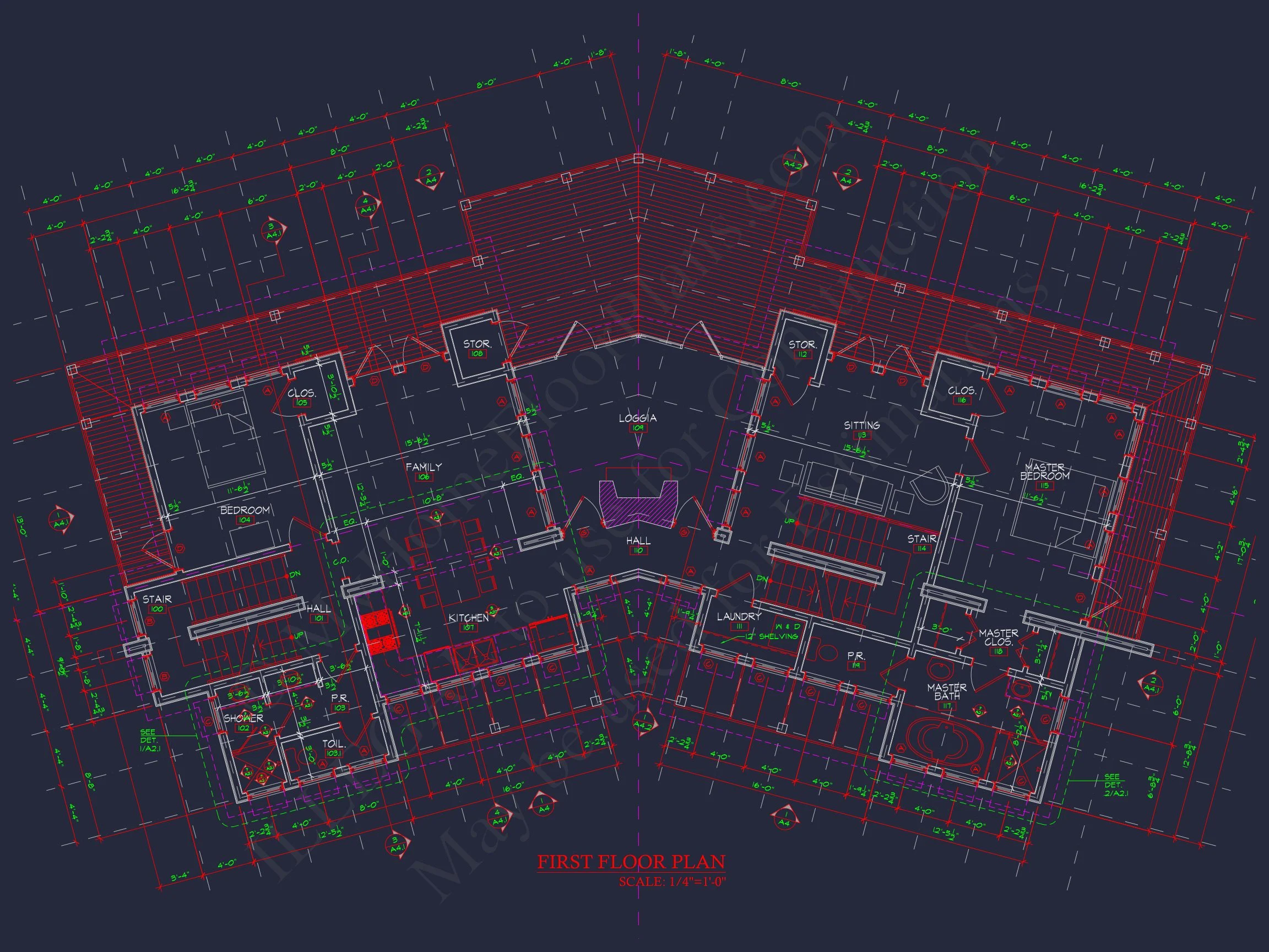 9-1657 HOUSE PLAN - Beach House Plan 4452 Sq Ft | 4 Bed | 4 Bath | 3 Story Blueprint 14 4 Bed