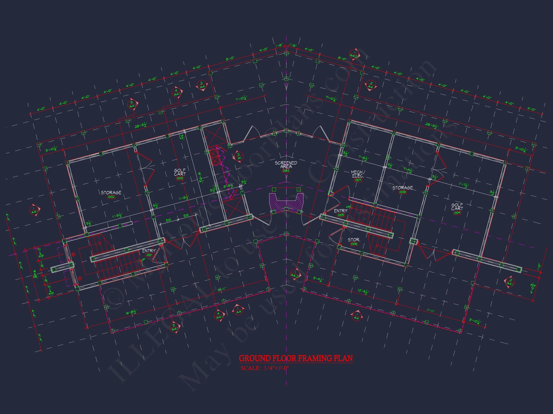 9-1657 HOUSE PLAN - Beach House Plan 4452 Sq Ft | 4 Bed | 4 Bath | 3 Story Blueprint 13 Beach house Plan 4452 Sq Ft