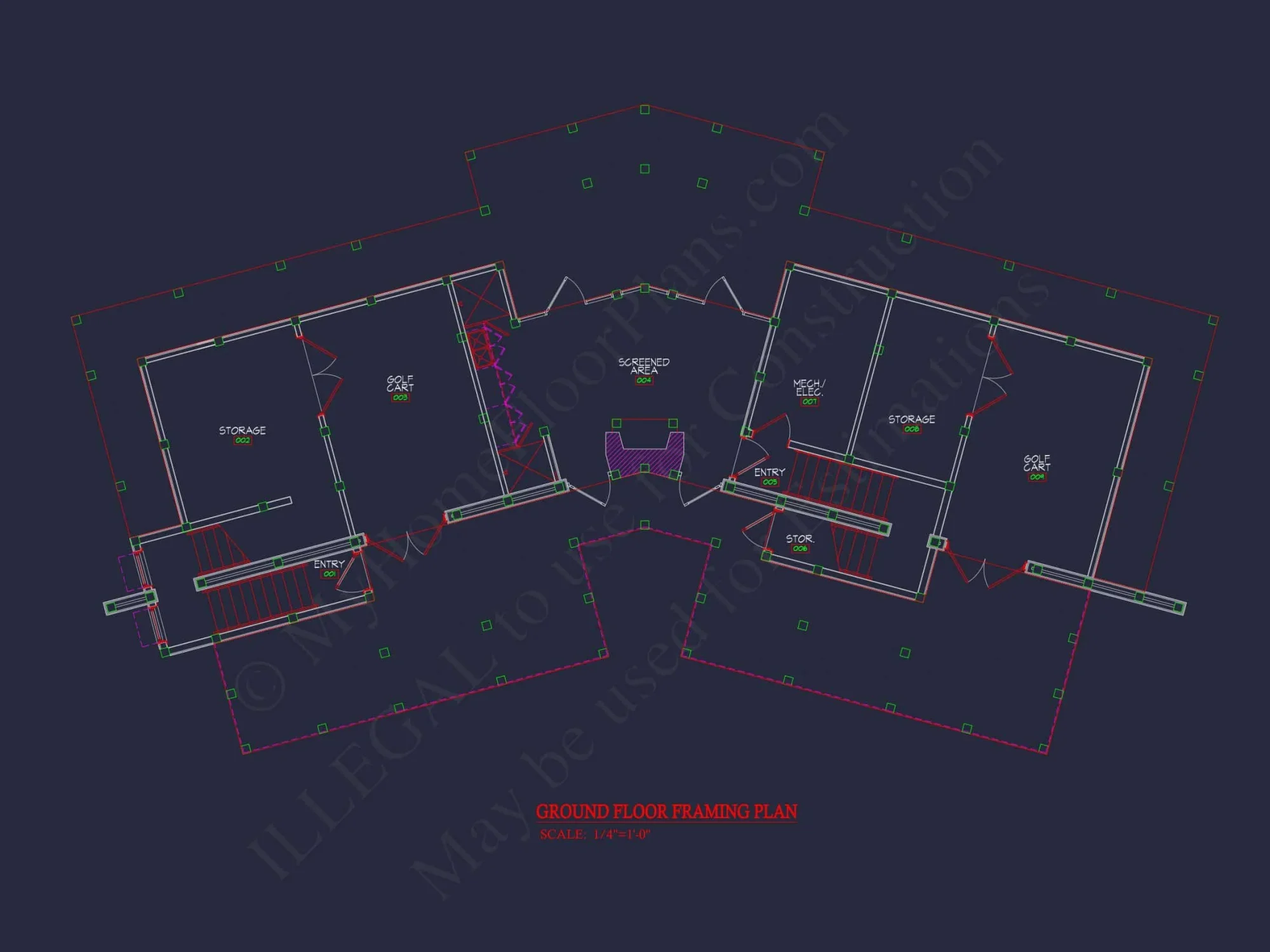 Beach house Plan 4452 Sq Ft