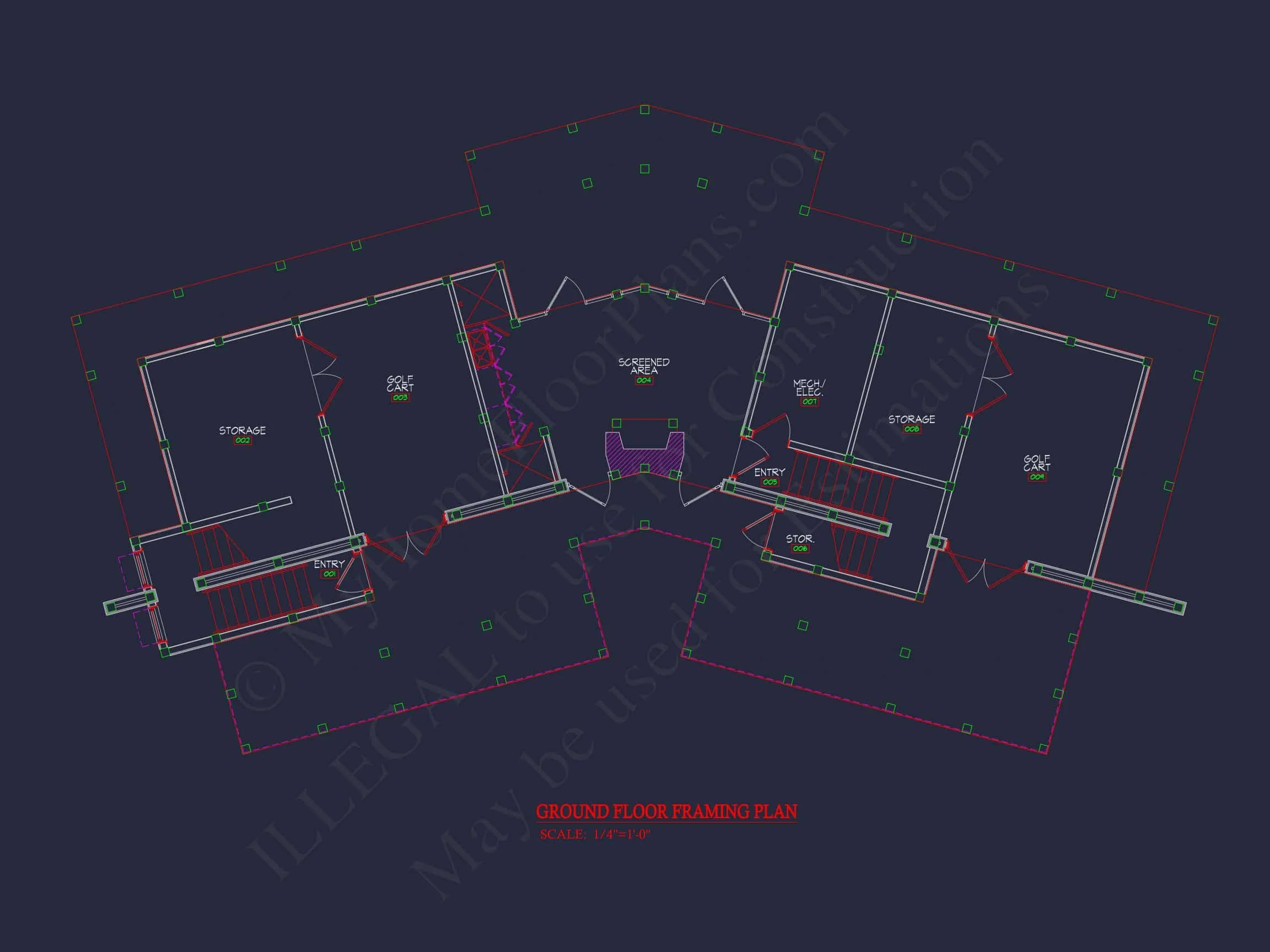 9-1657 HOUSE PLAN - Beach House Plan 4452 Sq Ft | 4 Bed | 4 Bath | 3 Story Blueprint 9 Beach house Plan 4452 Sq Ft